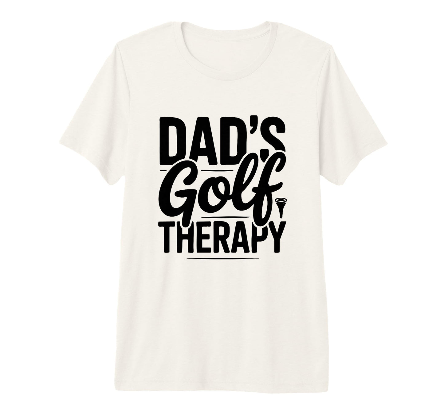 Dads Golf Therapy Funny Golf Dad Tri T-Shirt - Custom Art Print Men Women - T-Shirt, Sweatshirt, Hoodie