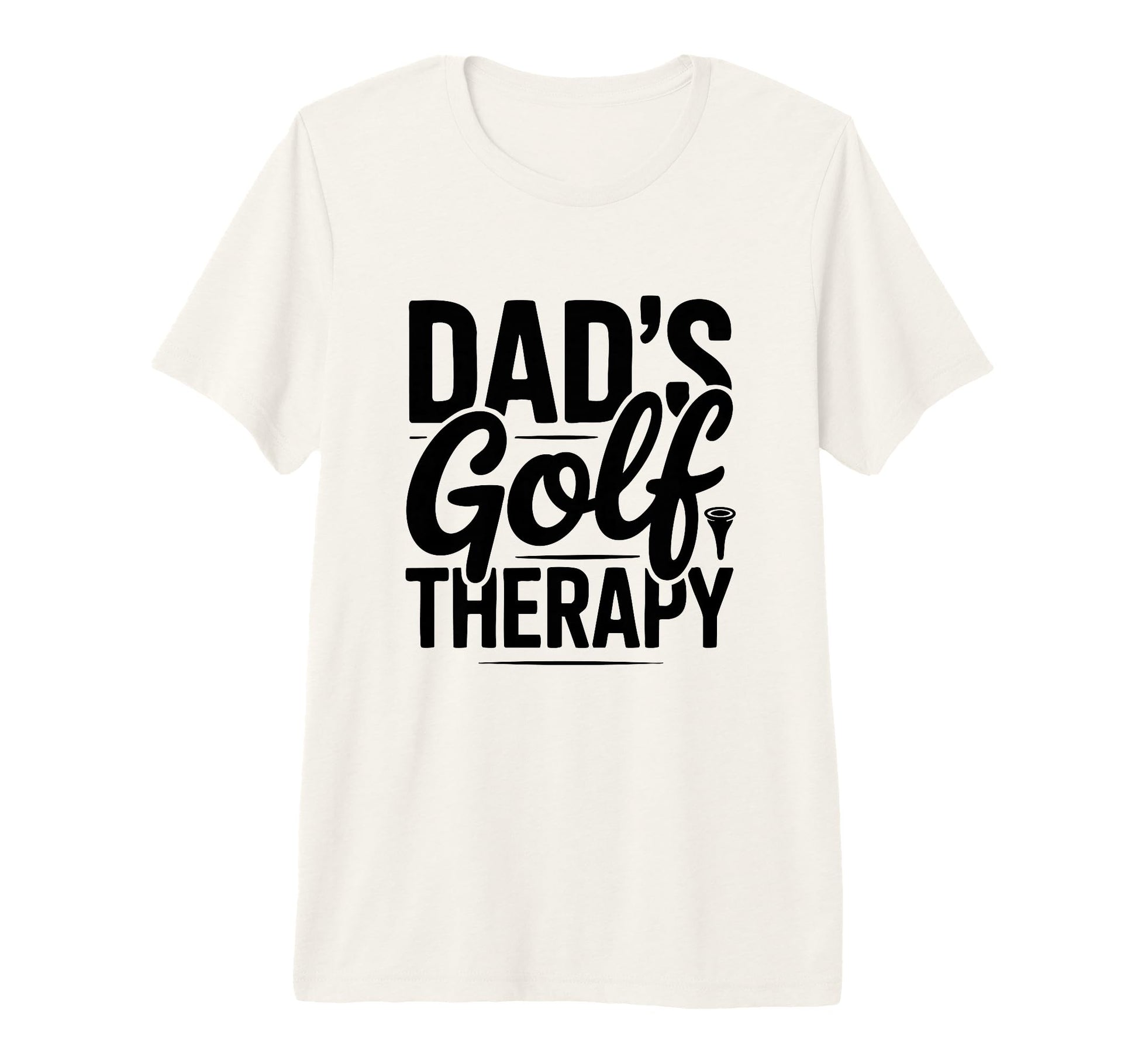 Dads Golf Therapy Funny Golf Dad Tri T-Shirt - Custom Art Print Men Women - T-Shirt, Sweatshirt, Hoodie
