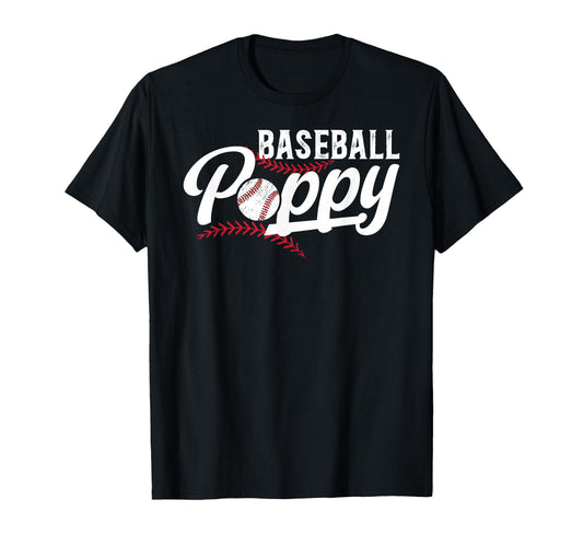 Baseball Poppy Baseball Player Poppy T-Shirt - Unique Graphic Unisex - T-Shirt, Sweatshirt, Hoodie
