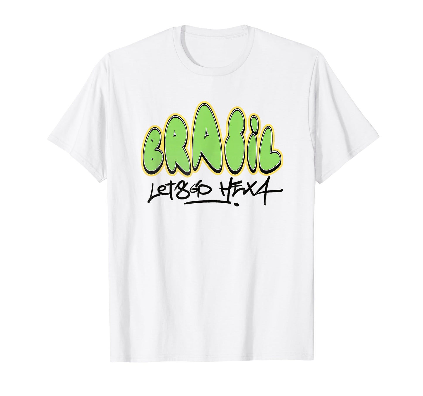 Brazil Lets Go Hexa Brazilian Soccer T-Shirt - Novelty Apparel for Adults - T-Shirt, Sweatshirt, Hoodie