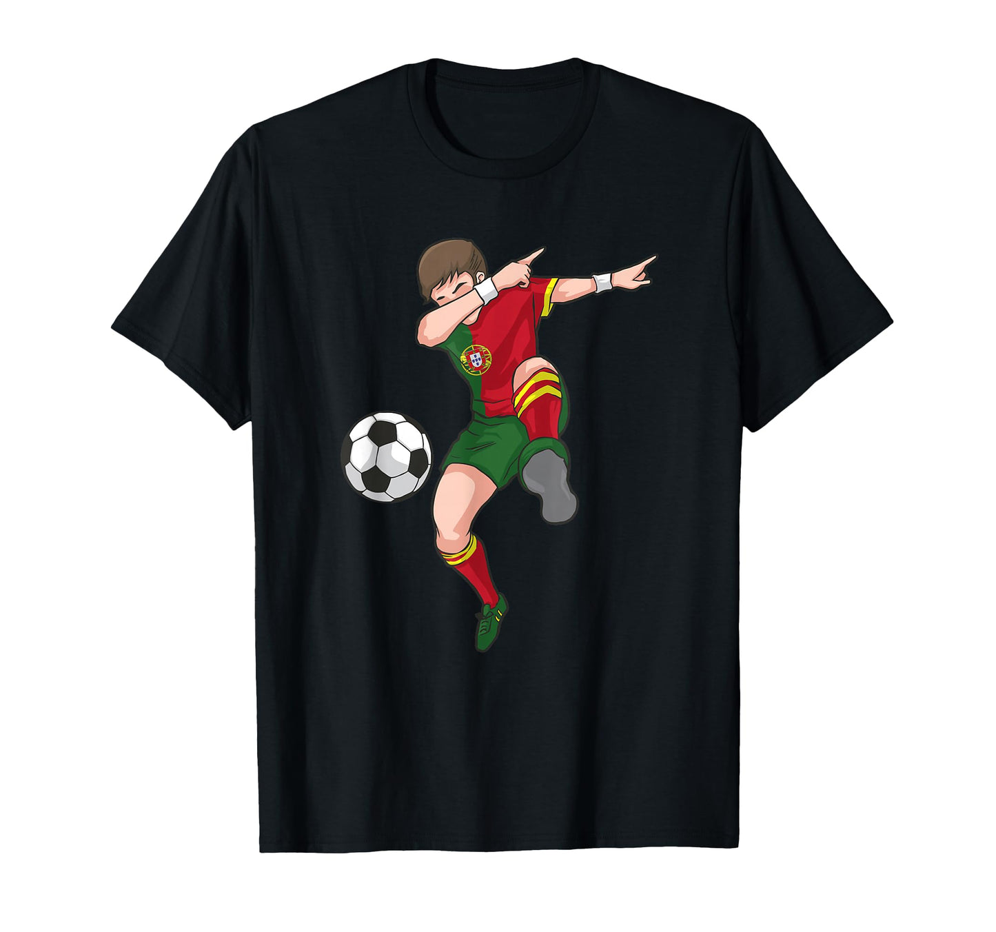 Dabbing Soccer Portugal Football T-Shirt - Graphic Print Men Women - T-Shirt, Sweatshirt, Hoodie