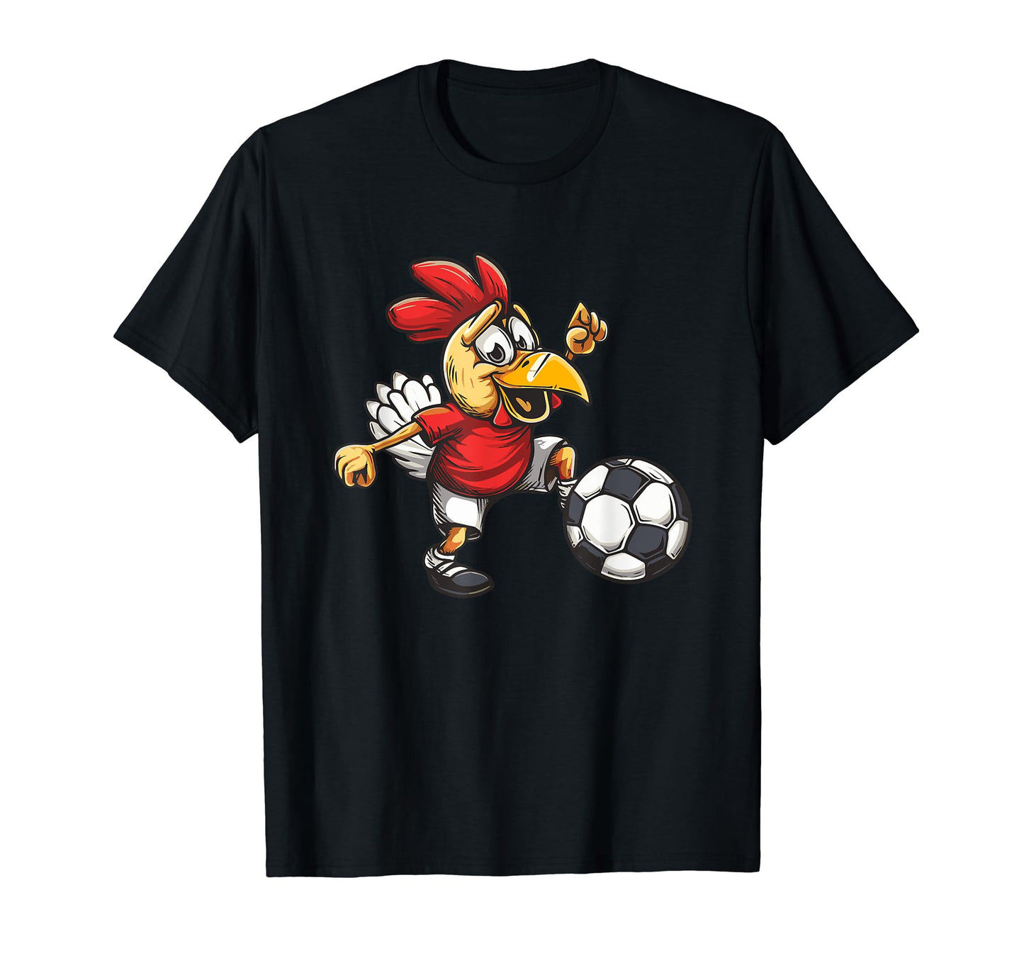 Rooster Chicken Soccer Player Animals T-Shirt - Trendy Graphic for Adults - T-Shirt, Sweatshirt, Hoodie