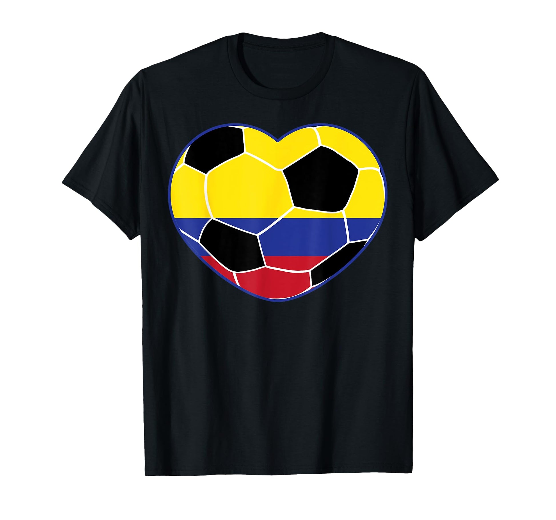 Colombia Soccer Ball Heart Colombian T-Shirt - Fun Novelty Design Unisex - T-Shirt, Sweatshirt, Hoodie