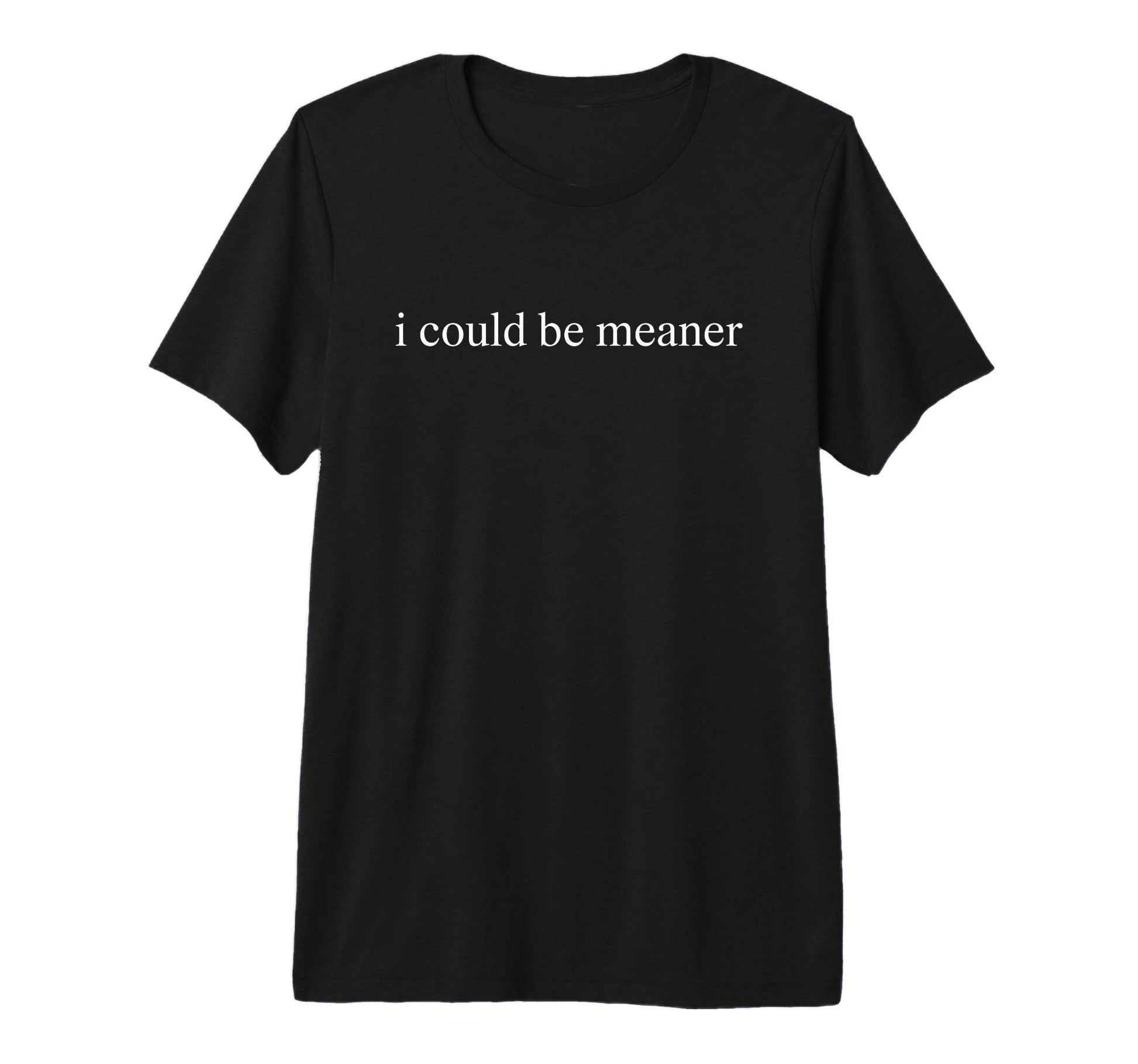 I Could Be Meaner Funny Sarcastic Lovers T-Shirt - Custom Art Print Unisex - T-Shirt, Sweatshirt, Hoodie