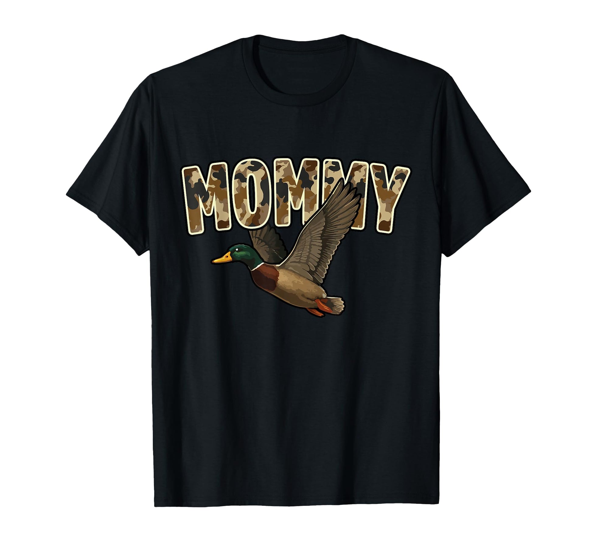 Camouflage Mallard Duck Camo Hunting Mommy T-Shirt - Unique Graphic Unisex - T-Shirt, Sweatshirt, Hoodie