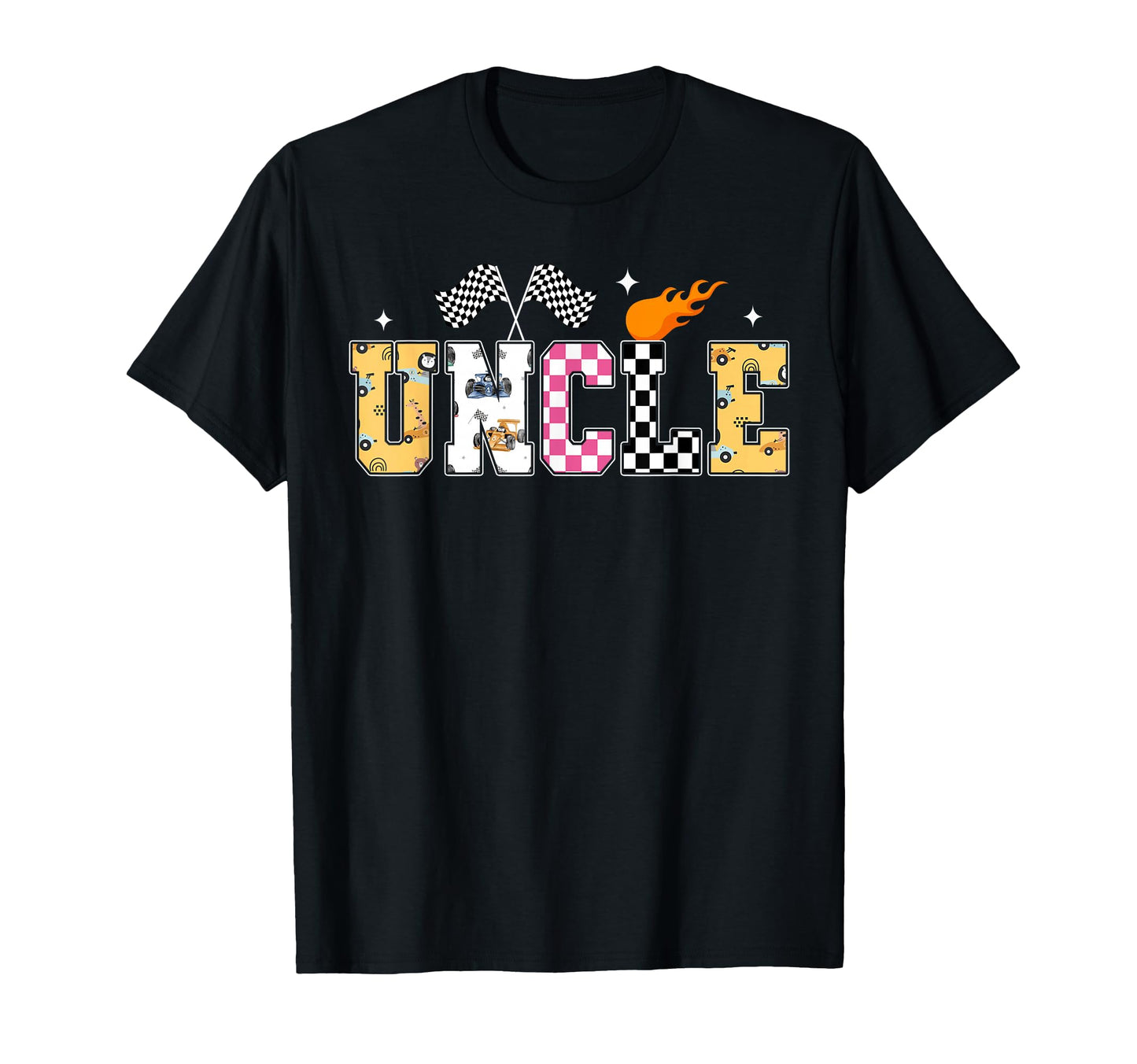 Uncle Pit Crew Racing Car Birthday T-Shirt - Minimalist Print for Adults - T-Shirt, Sweatshirt, Hoodie