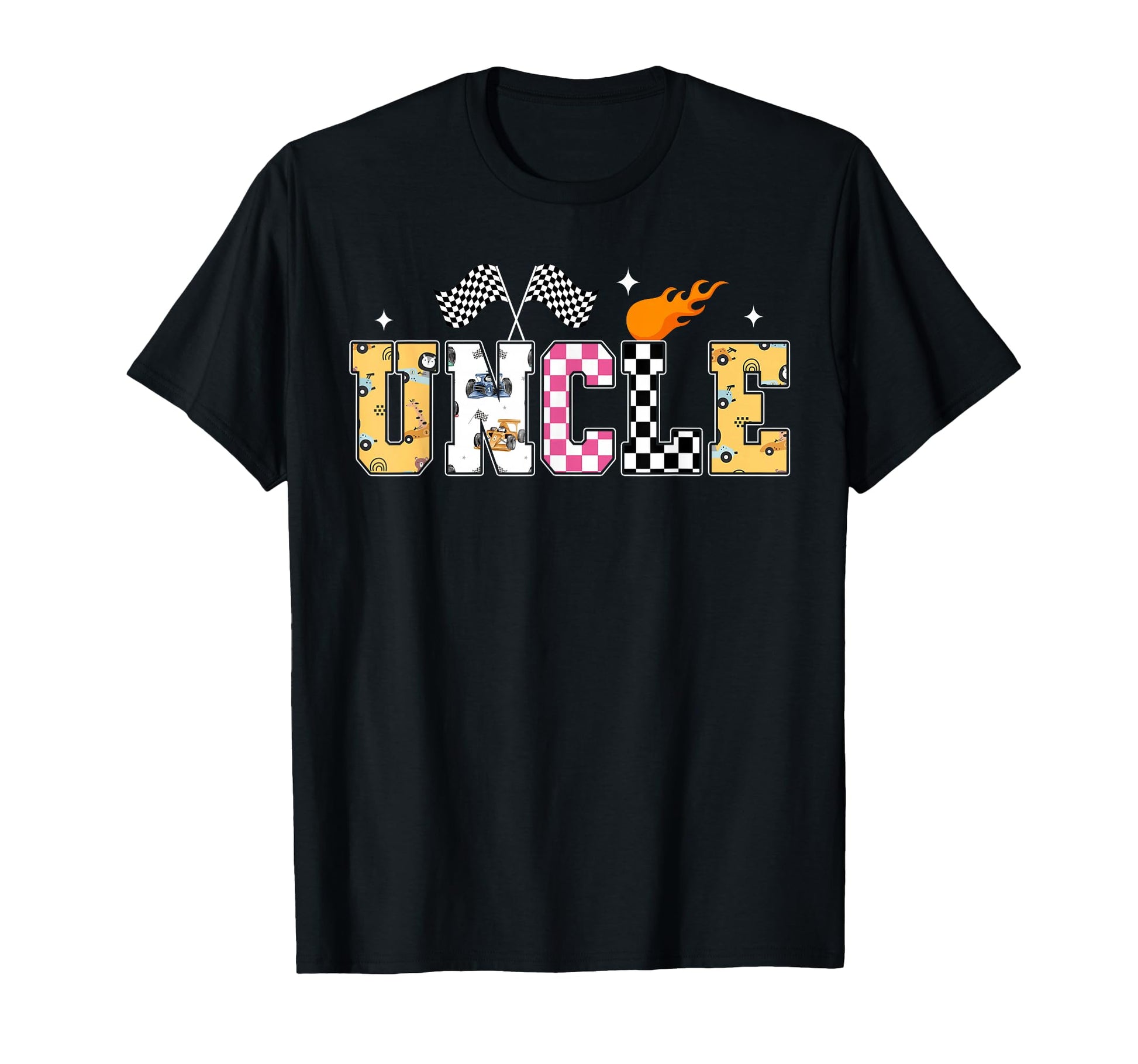 Uncle Pit Crew Racing Car Birthday T-Shirt - Minimalist Print for Adults - T-Shirt, Sweatshirt, Hoodie