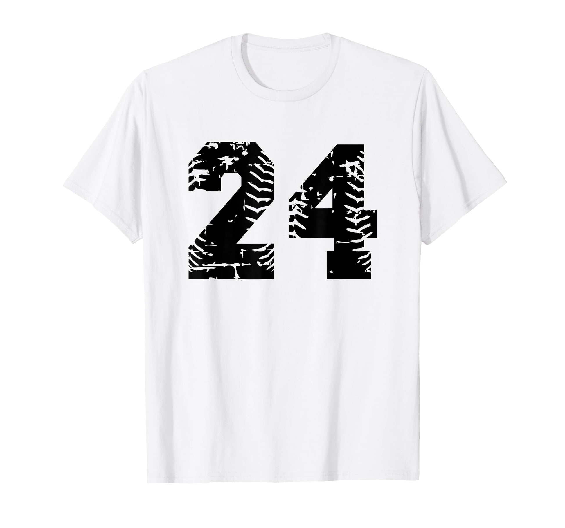 Number 24 Softball Baseball Black T-Shirt - Streetwear Style Men Women - T-Shirt, Sweatshirt, Hoodie