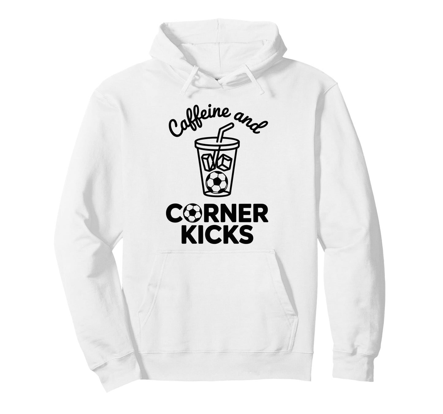 Caffeine And Corner Kicks Team Player Hoodie - Custom Art Print for Adults - T-Shirt, Sweatshirt, Hoodie