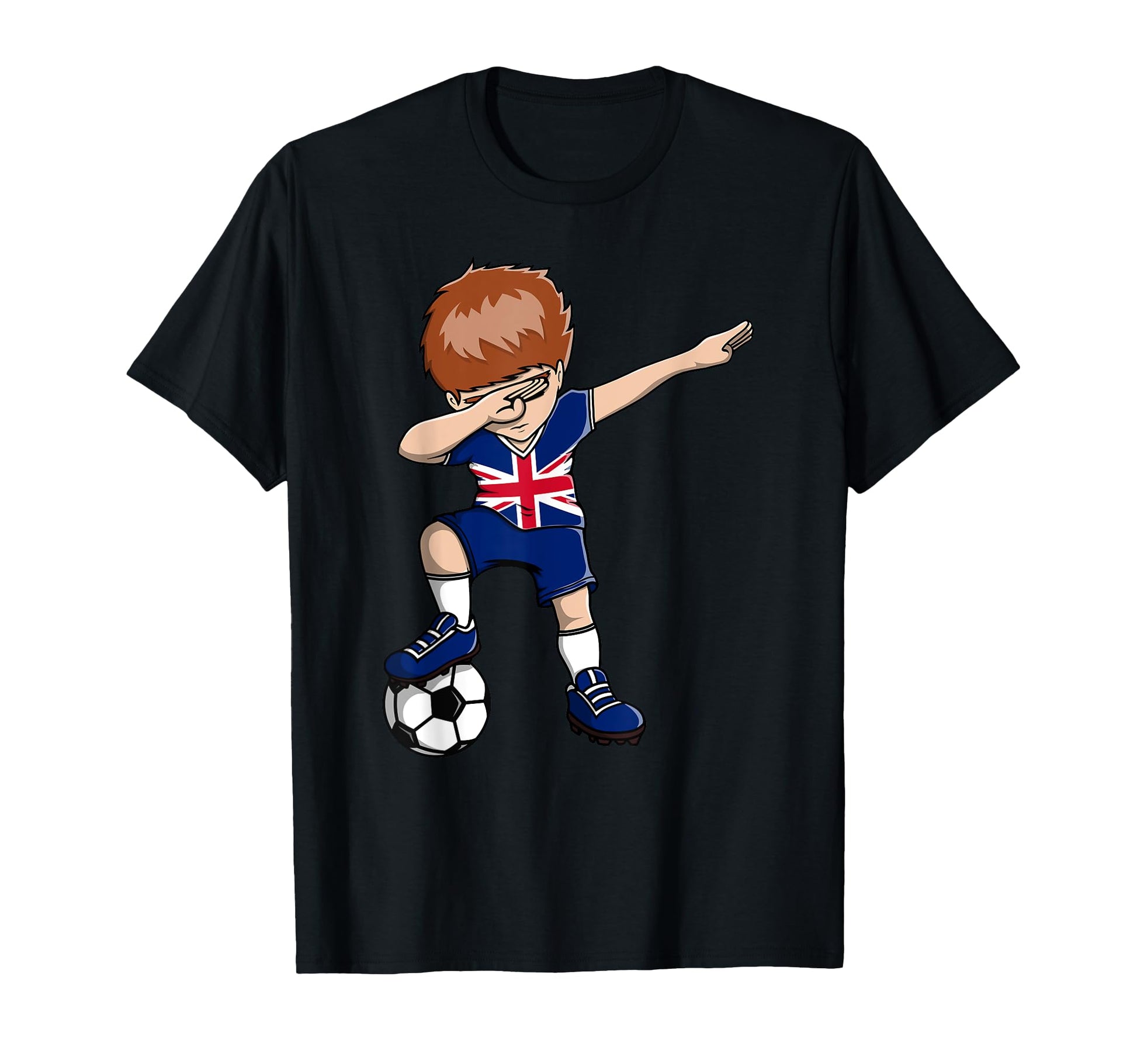 Dabbing Soccer United Kingdom Jersey T-Shirt - Novelty Apparel for Adults - T-Shirt, Sweatshirt, Hoodie