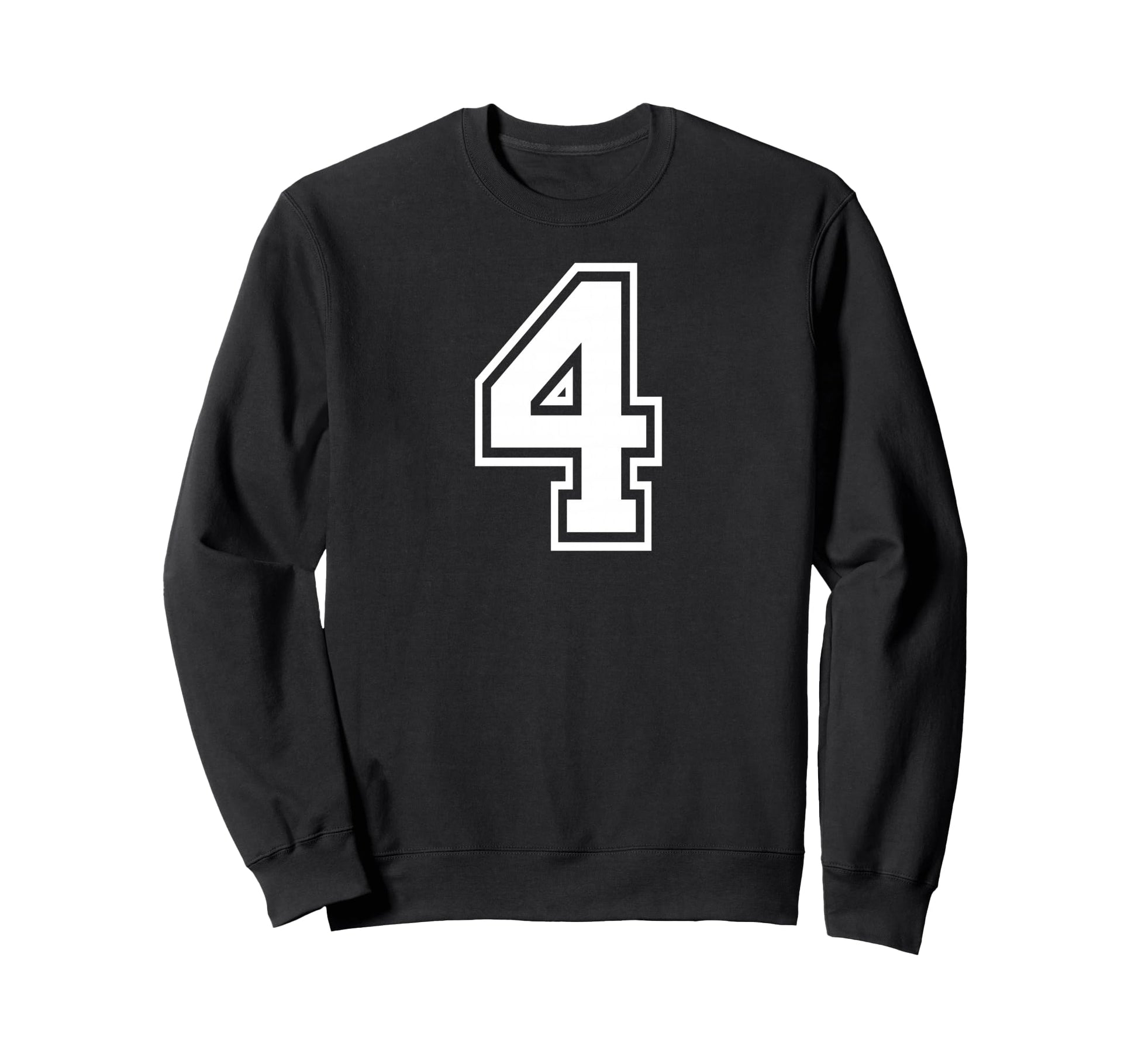 4 Number Four Team Sports Sweatshirt - Fun Novelty Design for Adults - T-Shirt, Sweatshirt, Hoodie
