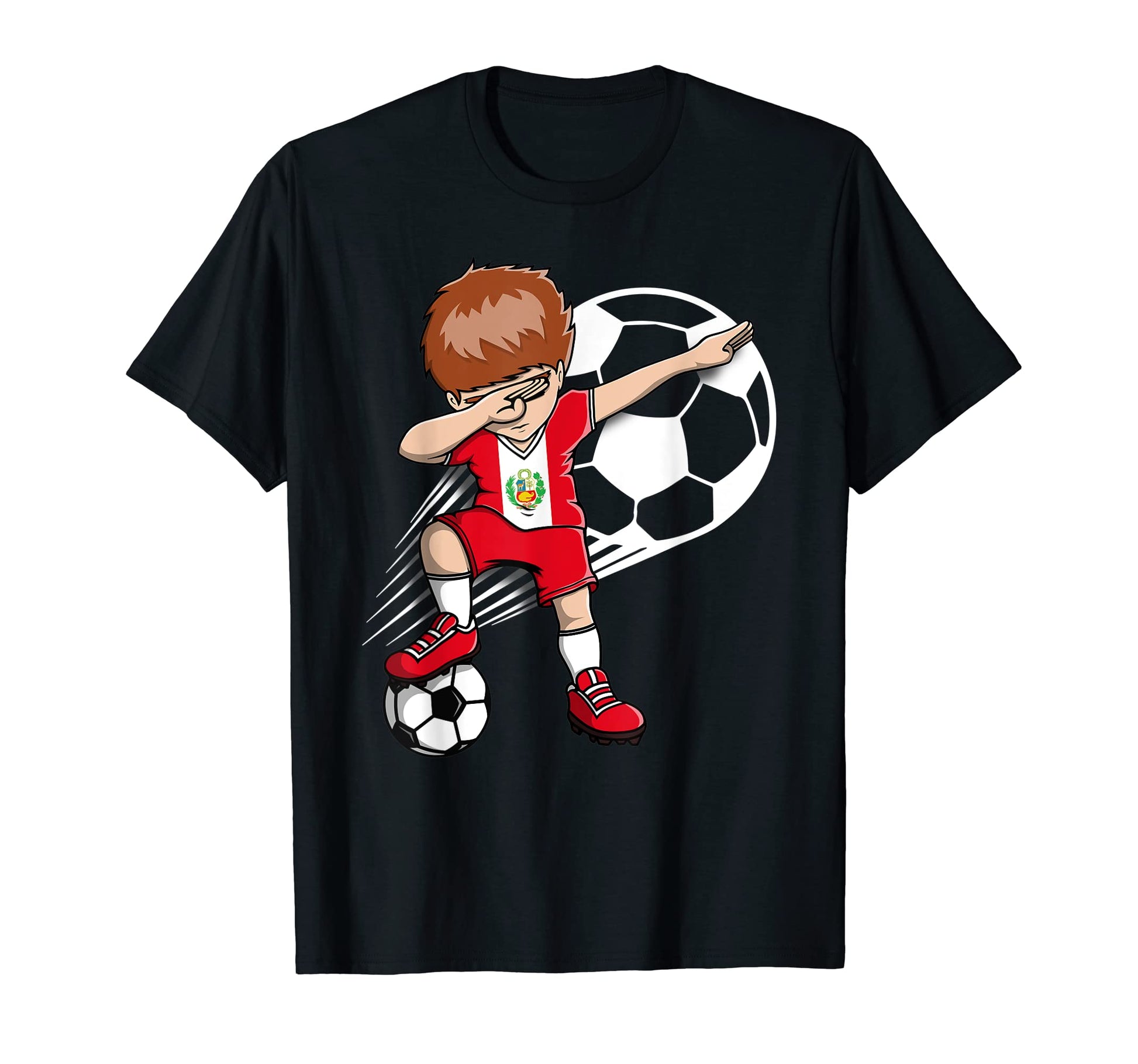Dabbing Soccer Peru Jersey Peruvian T-Shirt - Aesthetic Graphic for Adults - T-Shirt, Sweatshirt, Hoodie