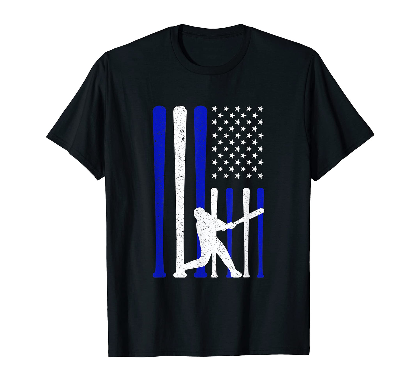 Mens Baseball American Flag Player T-Shirt - Unique Graphic for Adults - T-Shirt, Sweatshirt, Hoodie