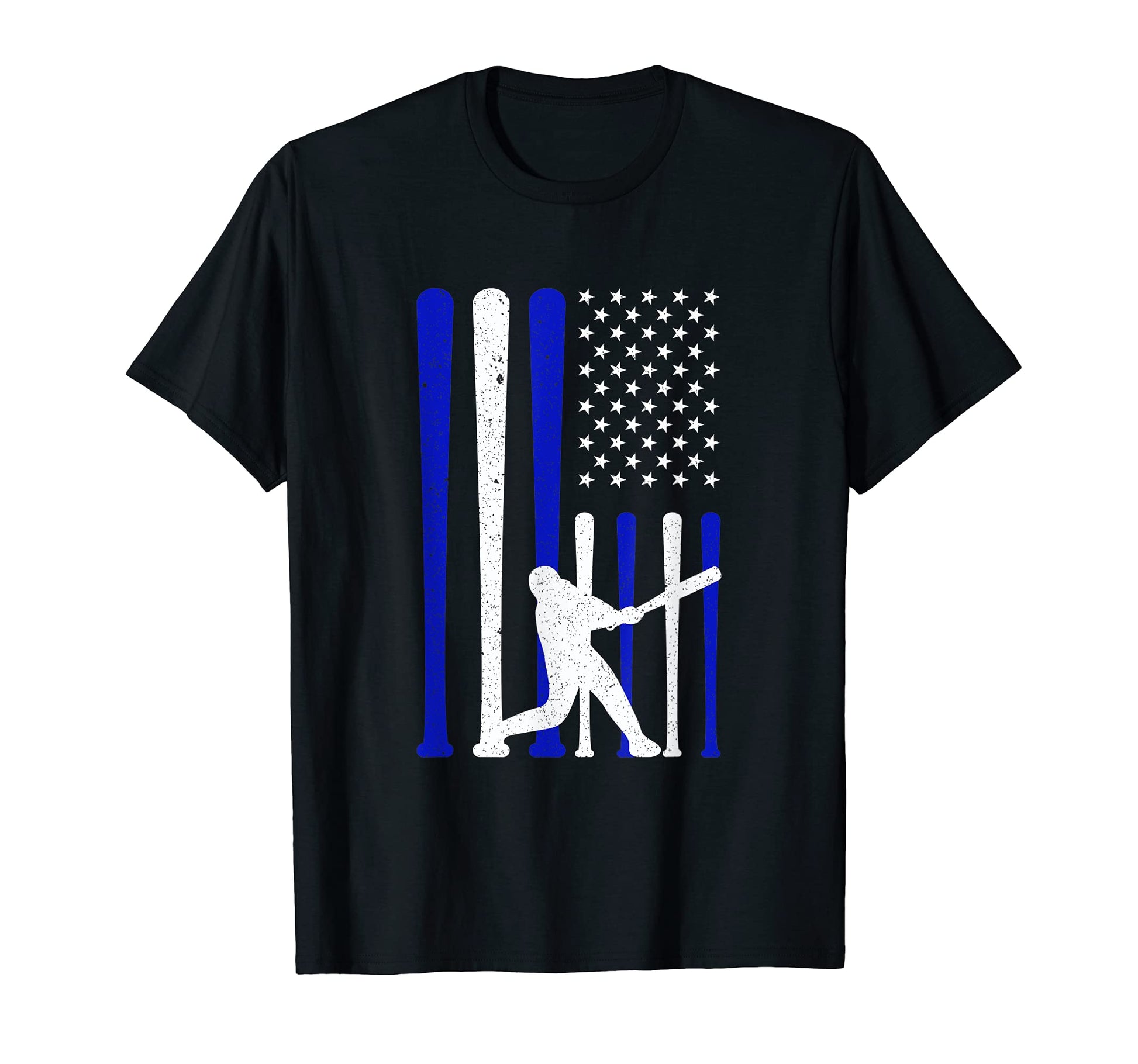 Mens Baseball American Flag Player T-Shirt - Unique Graphic for Adults - T-Shirt, Sweatshirt, Hoodie