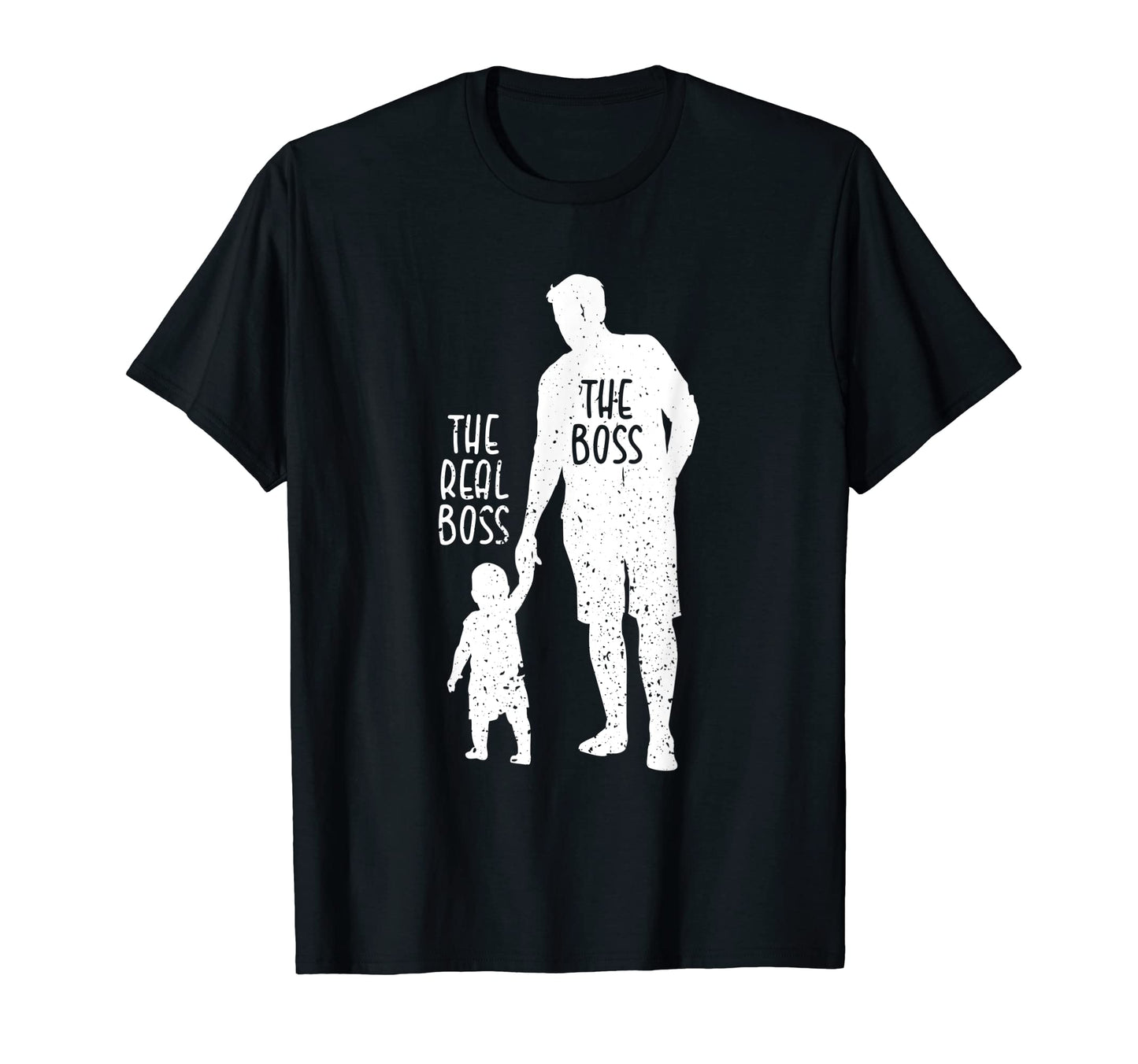 Boss Real Boss Father Son Daughter T-Shirt - Minimalist Print Men Women - T-Shirt, Sweatshirt, Hoodie