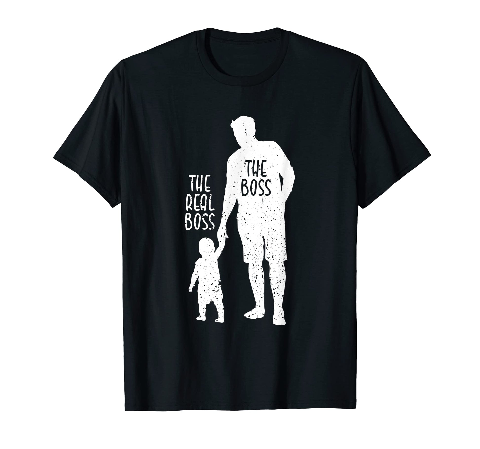Boss Real Boss Father Son Daughter T-Shirt - Minimalist Print Men Women - T-Shirt, Sweatshirt, Hoodie