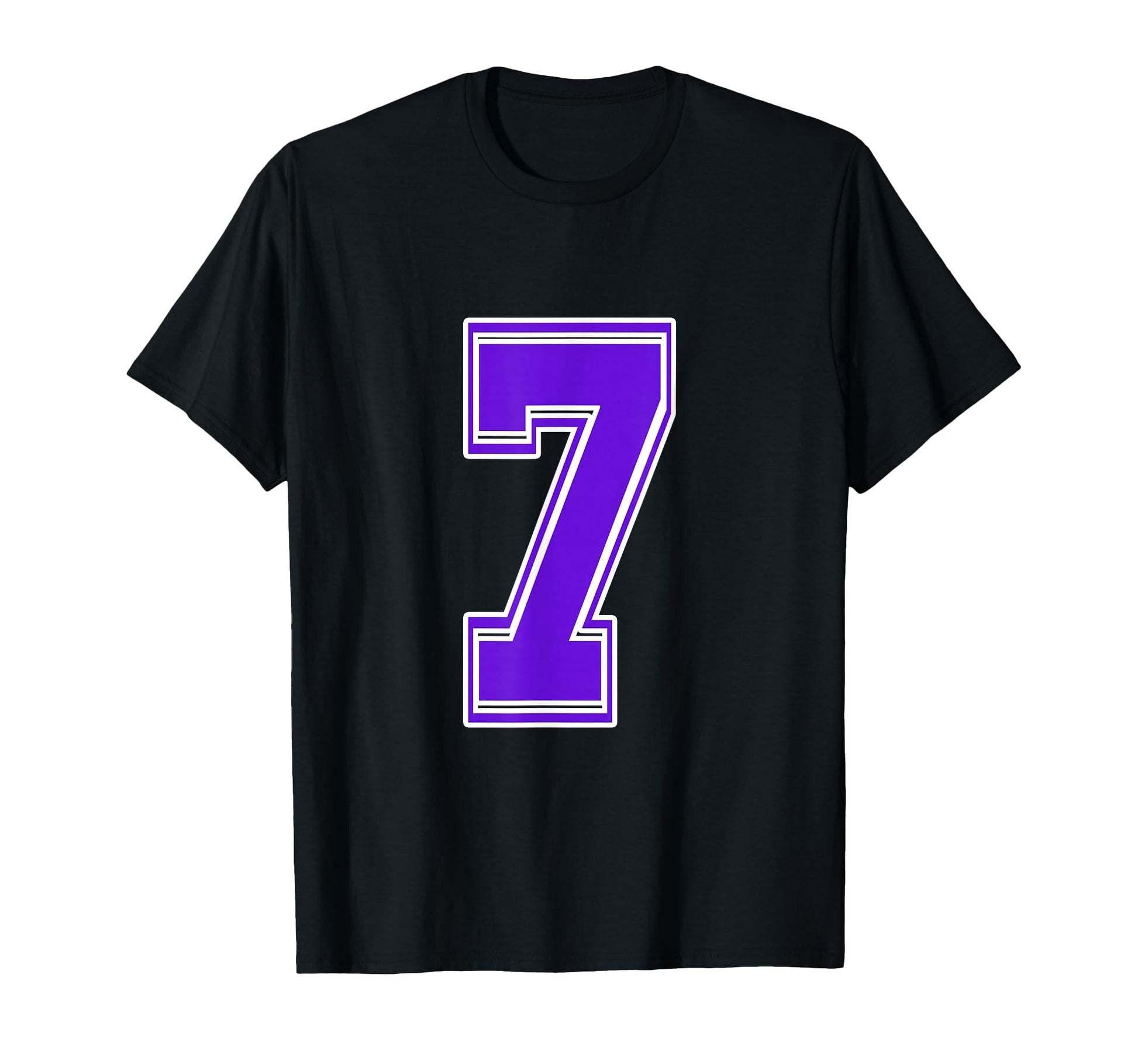 Purple Number 7 Football Baseball T-Shirt - Streetwear Style Men Women - T-Shirt, Sweatshirt, Hoodie