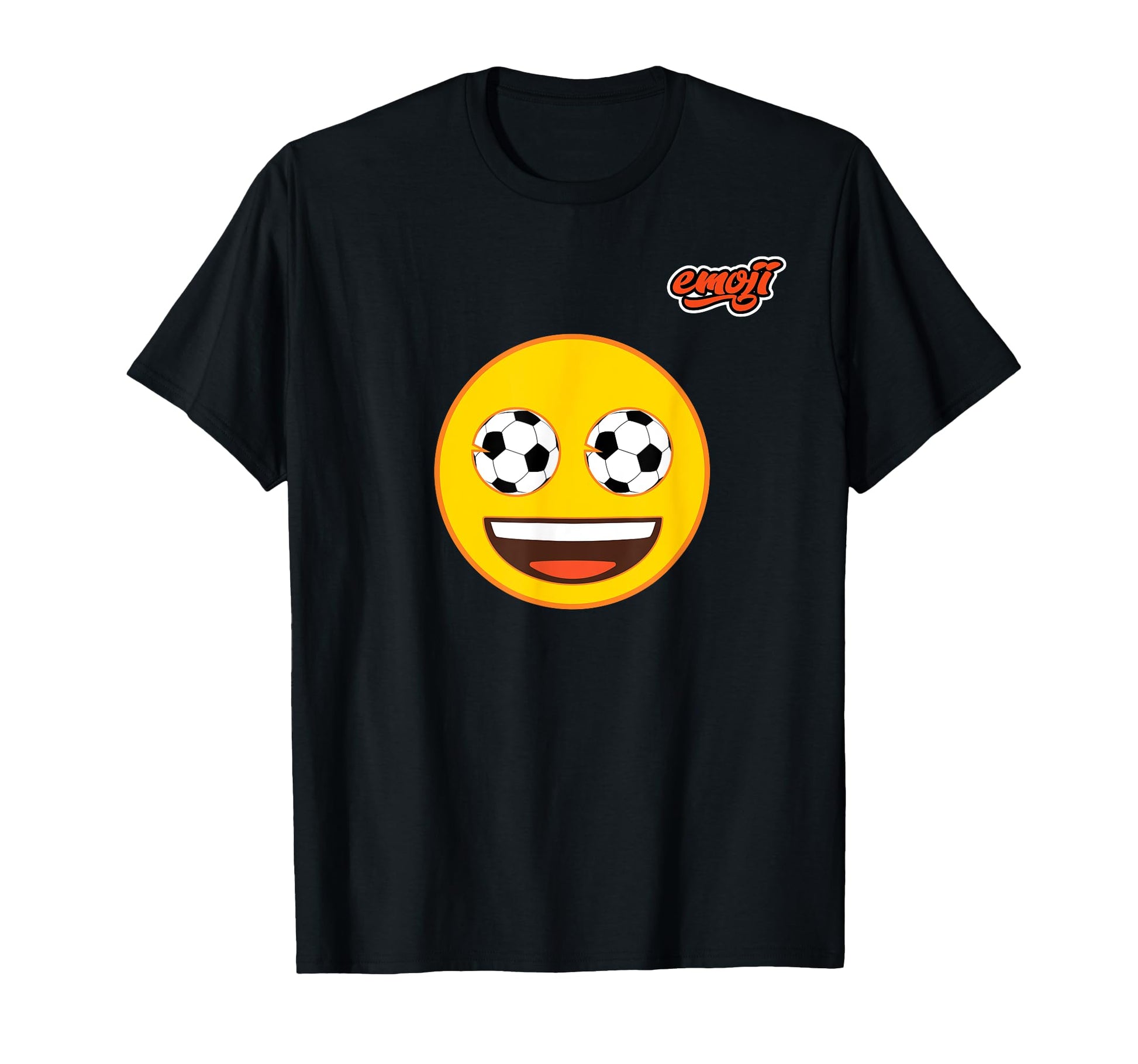 Soccer Eyes Face Flat T-Shirt - Minimalist Print for Adults - T-Shirt, Sweatshirt, Hoodie