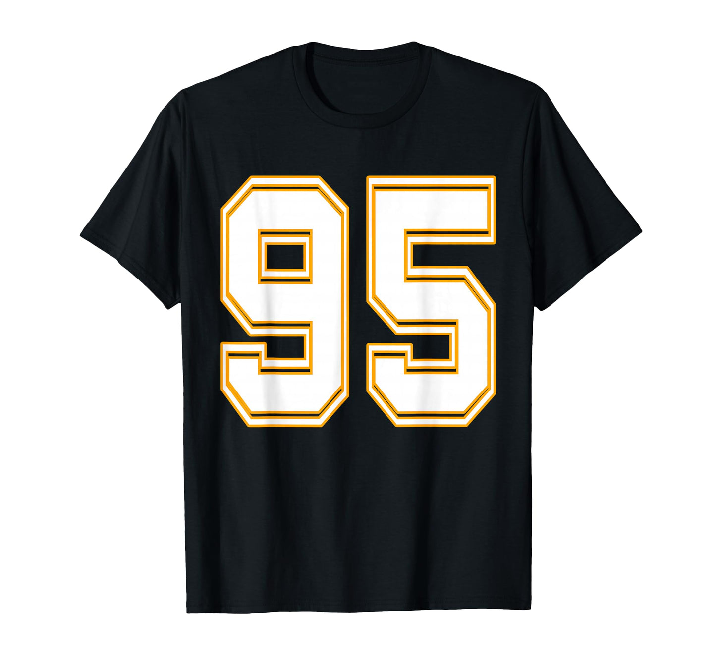 Number 95 Red Yellow White Football T-Shirt - Streetwear Style Men Women - T-Shirt, Sweatshirt, Hoodie
