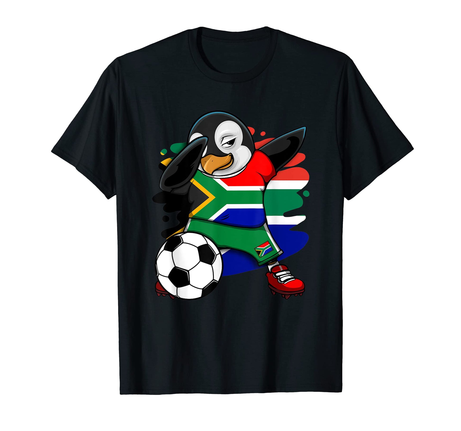 Dabbing Penguin South Africa Soccer T-Shirt - Trendy Graphic for Adults - T-Shirt, Sweatshirt, Hoodie
