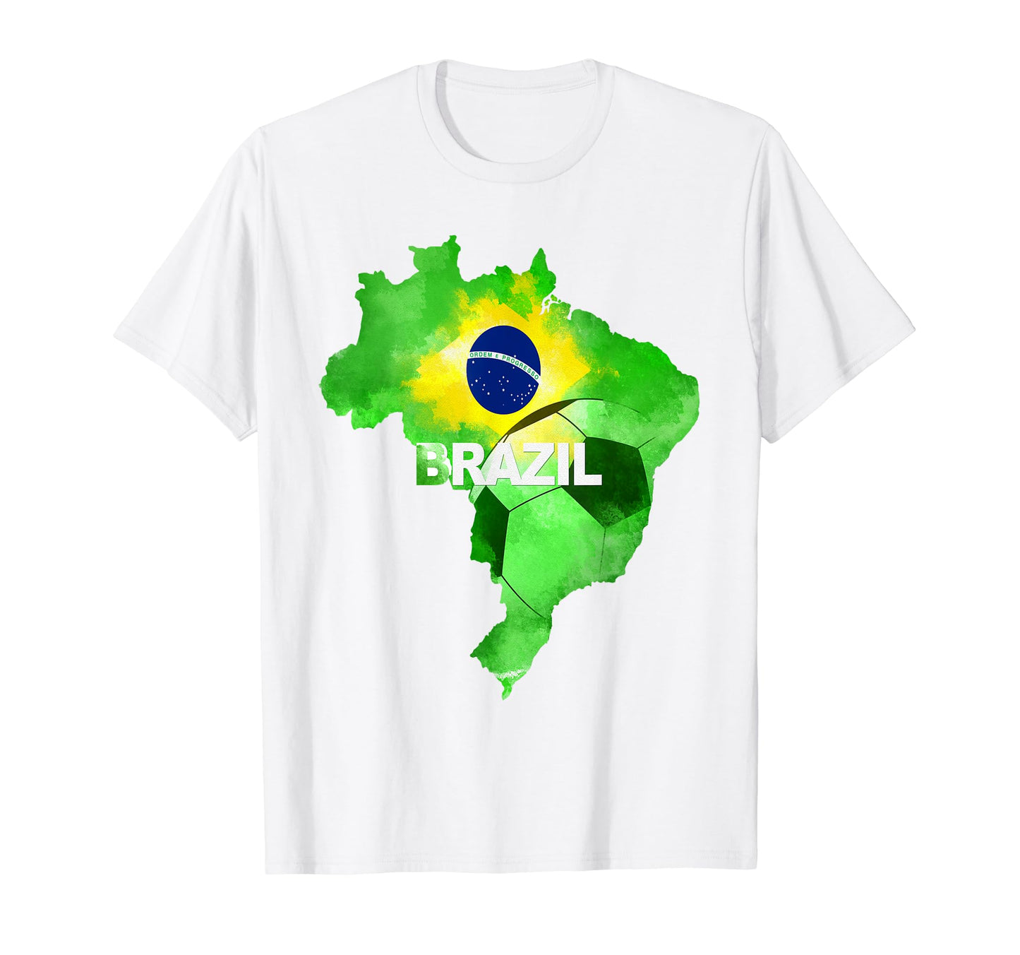 Football Cup Brazil Brazil Soccer T-Shirt - Custom Art Print for Adults - T-Shirt, Sweatshirt, Hoodie