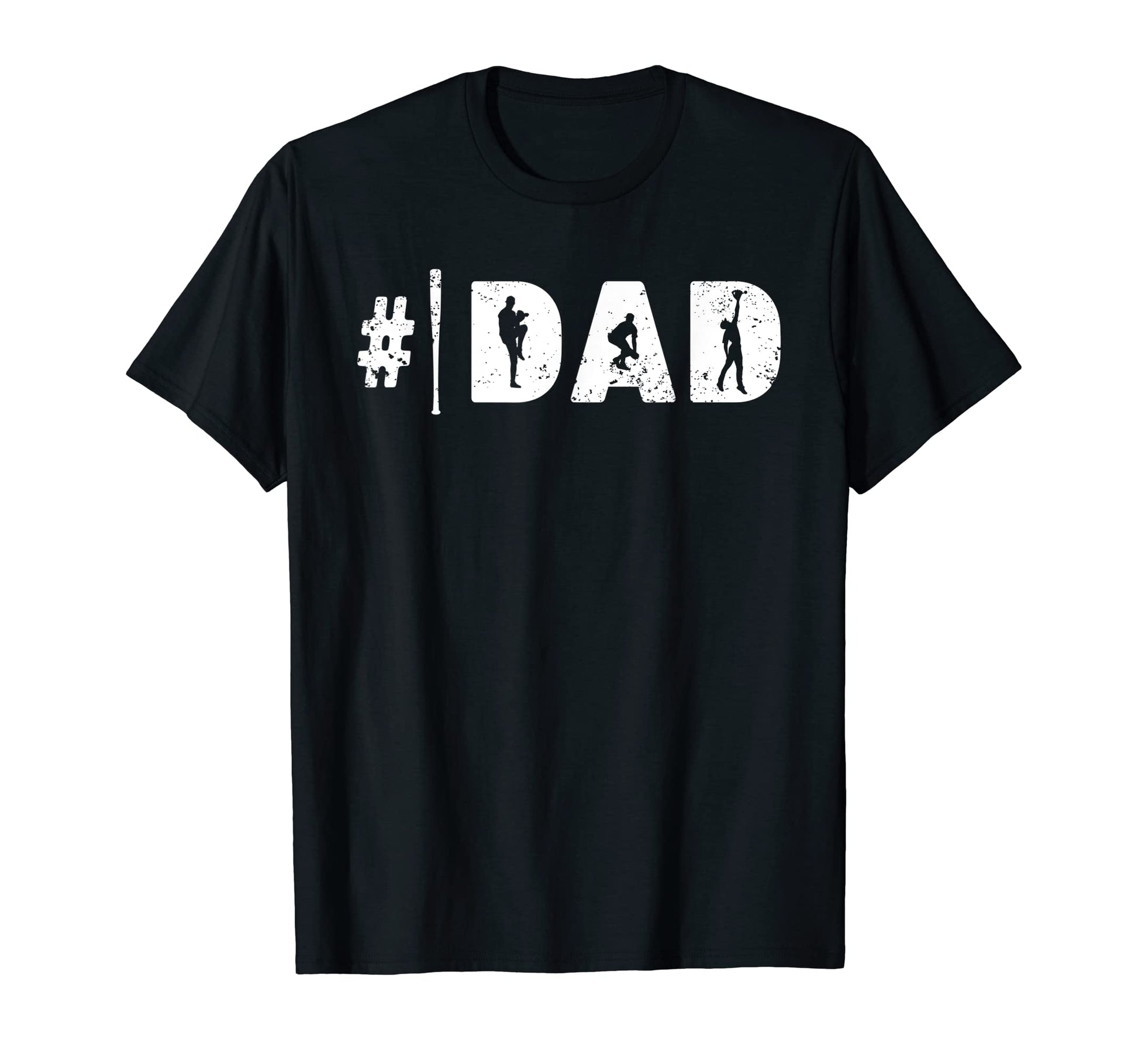 Mens Baseball Dad Best Dad Number One T-Shirt - Graphic Print Men Women - T-Shirt, Sweatshirt, Hoodie