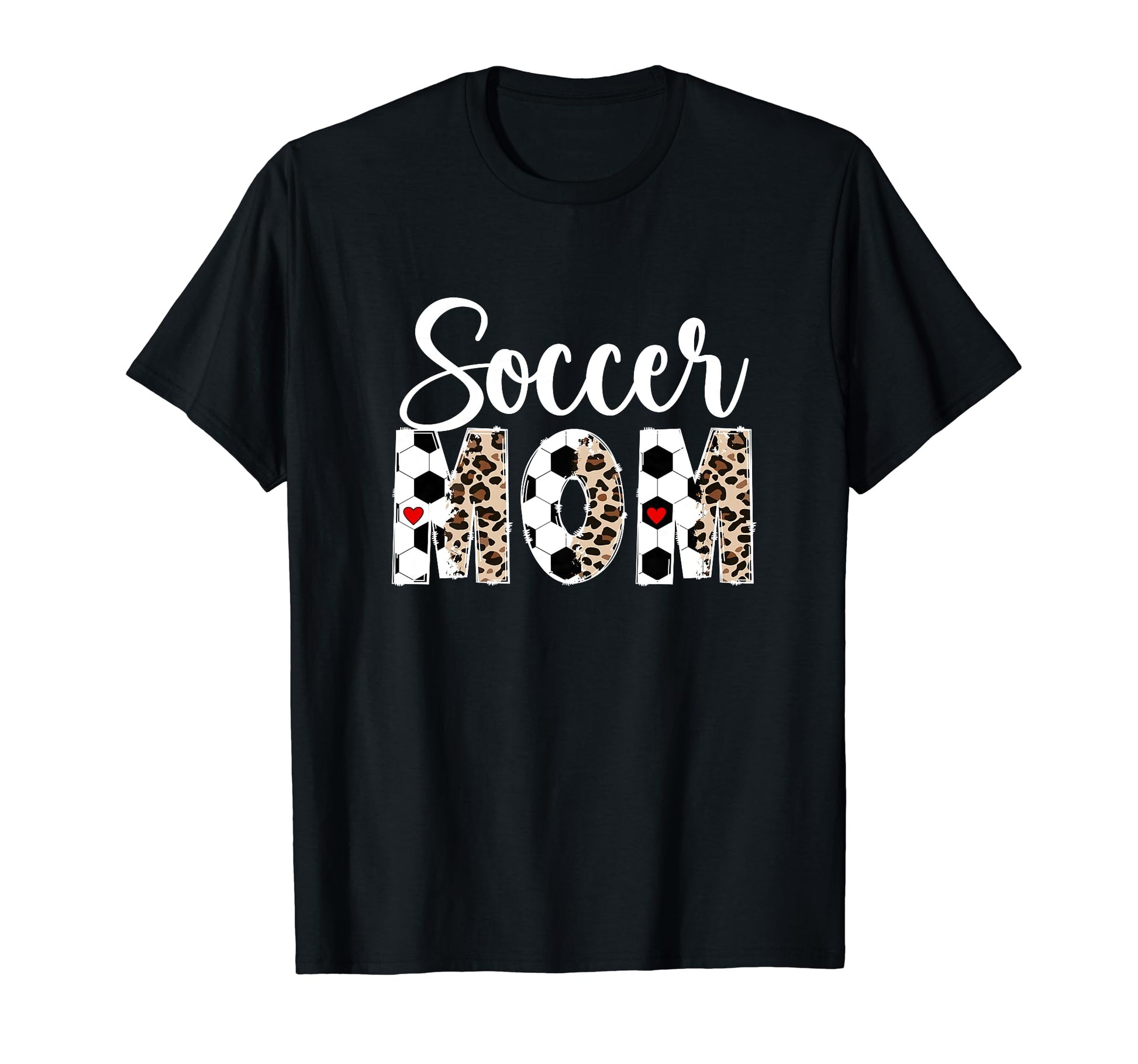 Soccer Mom Leopard Mom Soccer T-Shirt - Fun Novelty Design for Adults - T-Shirt, Sweatshirt, Hoodie