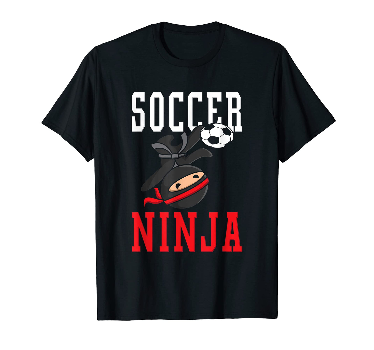 Soccer Ninja Illustration Soccer T-Shirt - Aesthetic Graphic for Adults - T-Shirt, Sweatshirt, Hoodie