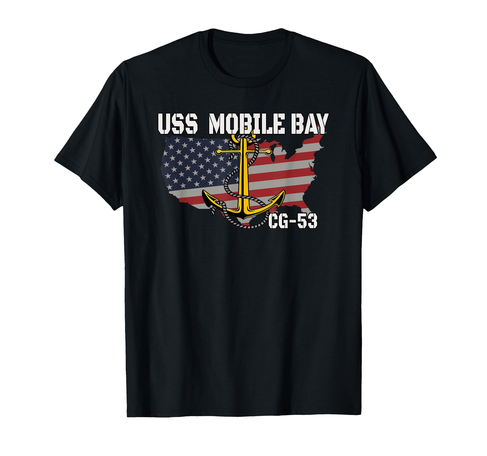 Uss Mobile Bay Cg 53 Cruiser T-Shirt - Aesthetic Graphic for Adults - T-Shirt, Sweatshirt, Hoodie