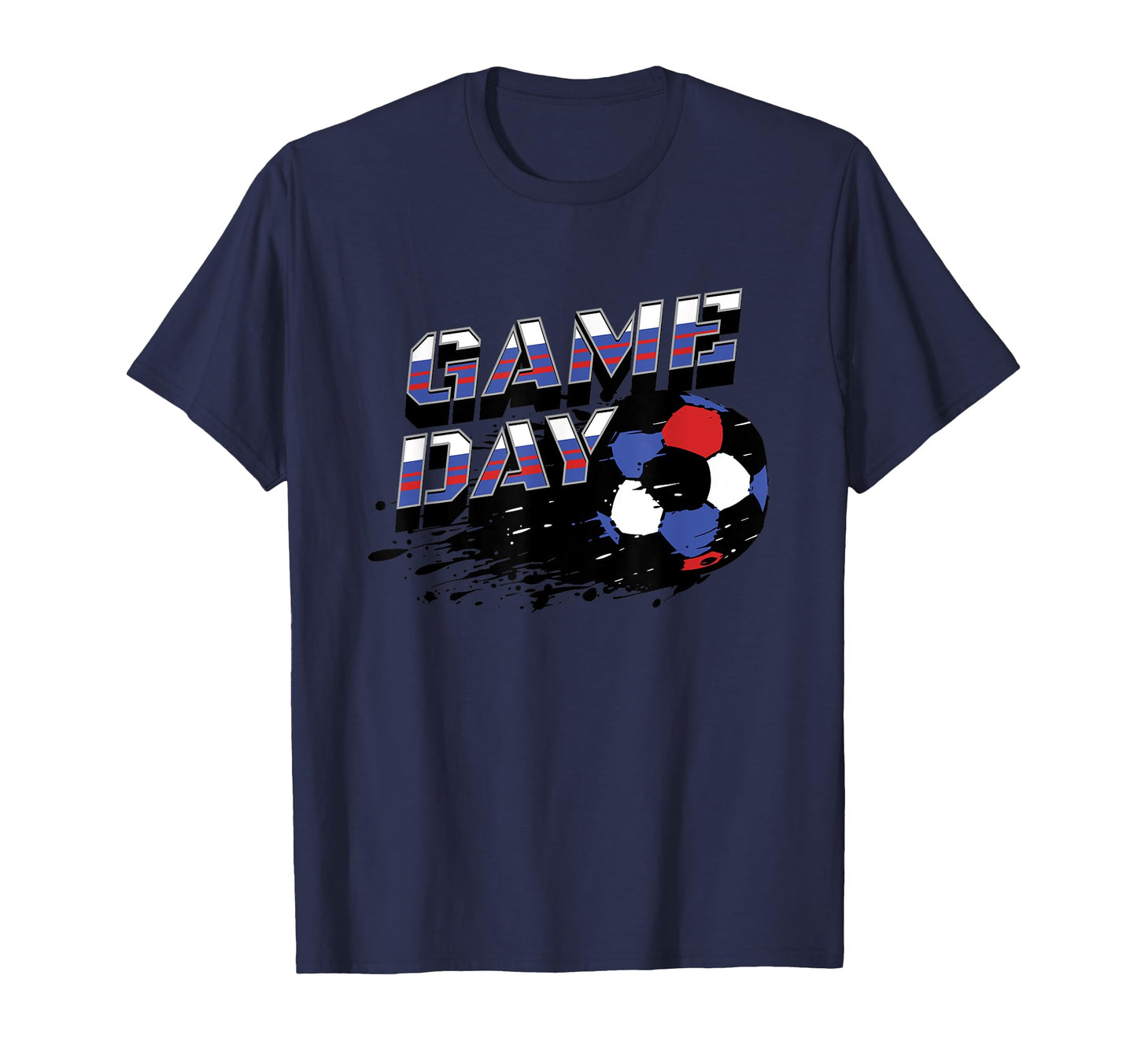 Soccer Game Day Splatter Red White T-Shirt - Minimalist Print Men Women - T-Shirt, Sweatshirt, Hoodie