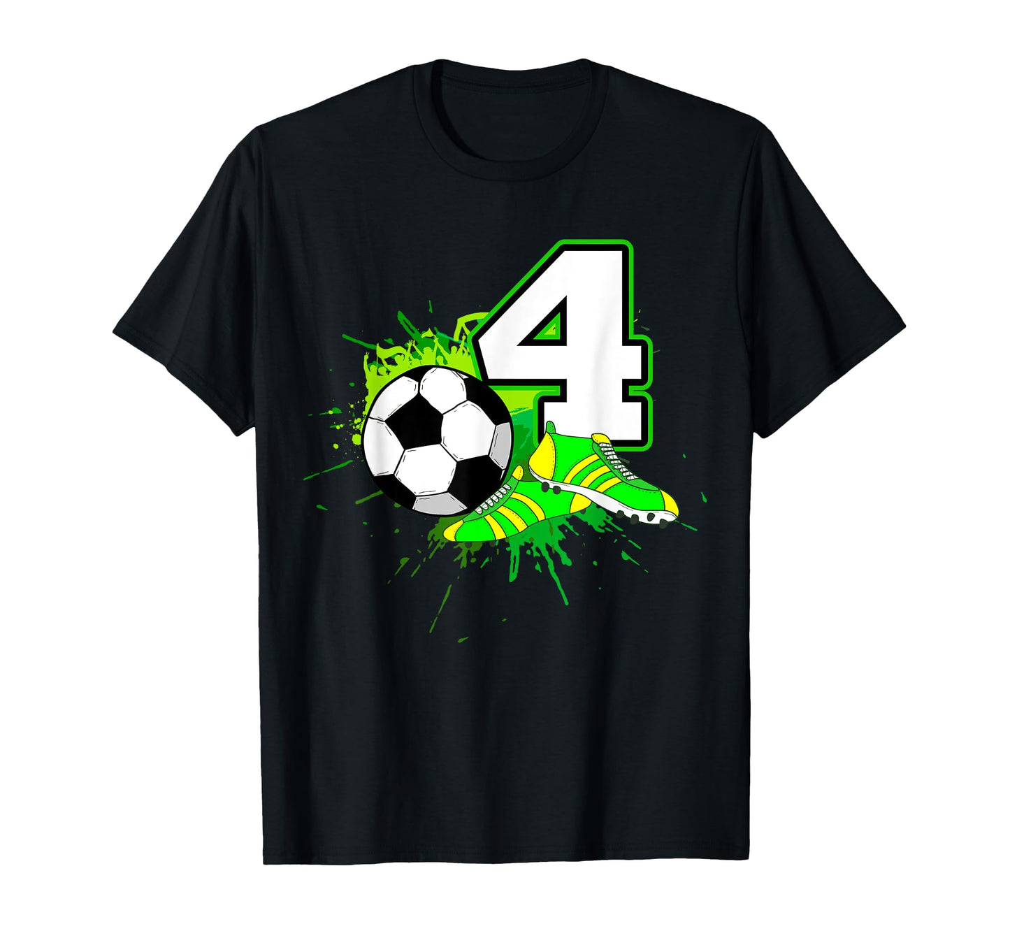 4Th Birthday Soccer Football Sport T-Shirt - Fun Novelty Design Men Women - T-Shirt, Sweatshirt, Hoodie