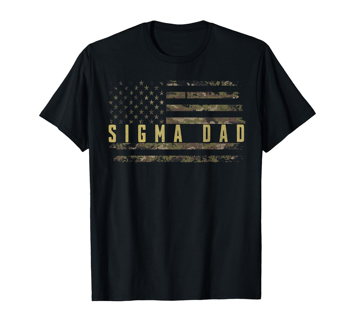 Sigma Dad Military Camo American Flag T-Shirt - Trendy Graphic Men Women - T-Shirt, Sweatshirt, Hoodie