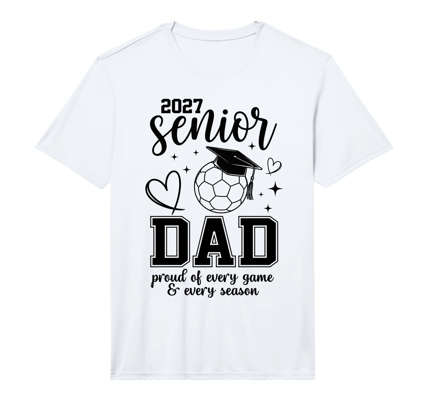 2027 Senior Soccer Dad Proud Family T-Shirt - Minimalist Print Men Women - T-Shirt, Sweatshirt, Hoodie