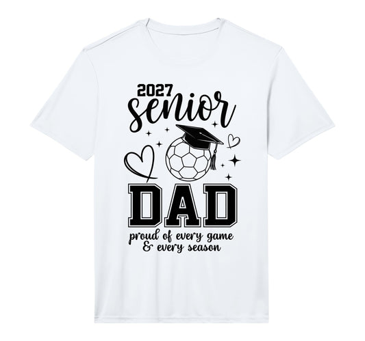2027 Senior Soccer Dad Proud Family T-Shirt - Minimalist Print Men Women - T-Shirt, Sweatshirt, Hoodie