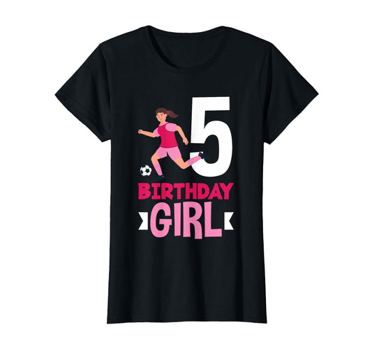 5Th Birthday 5 Years Soccer Football T-Shirt - Minimalist Print Men Women - T-Shirt, Sweatshirt, Hoodie