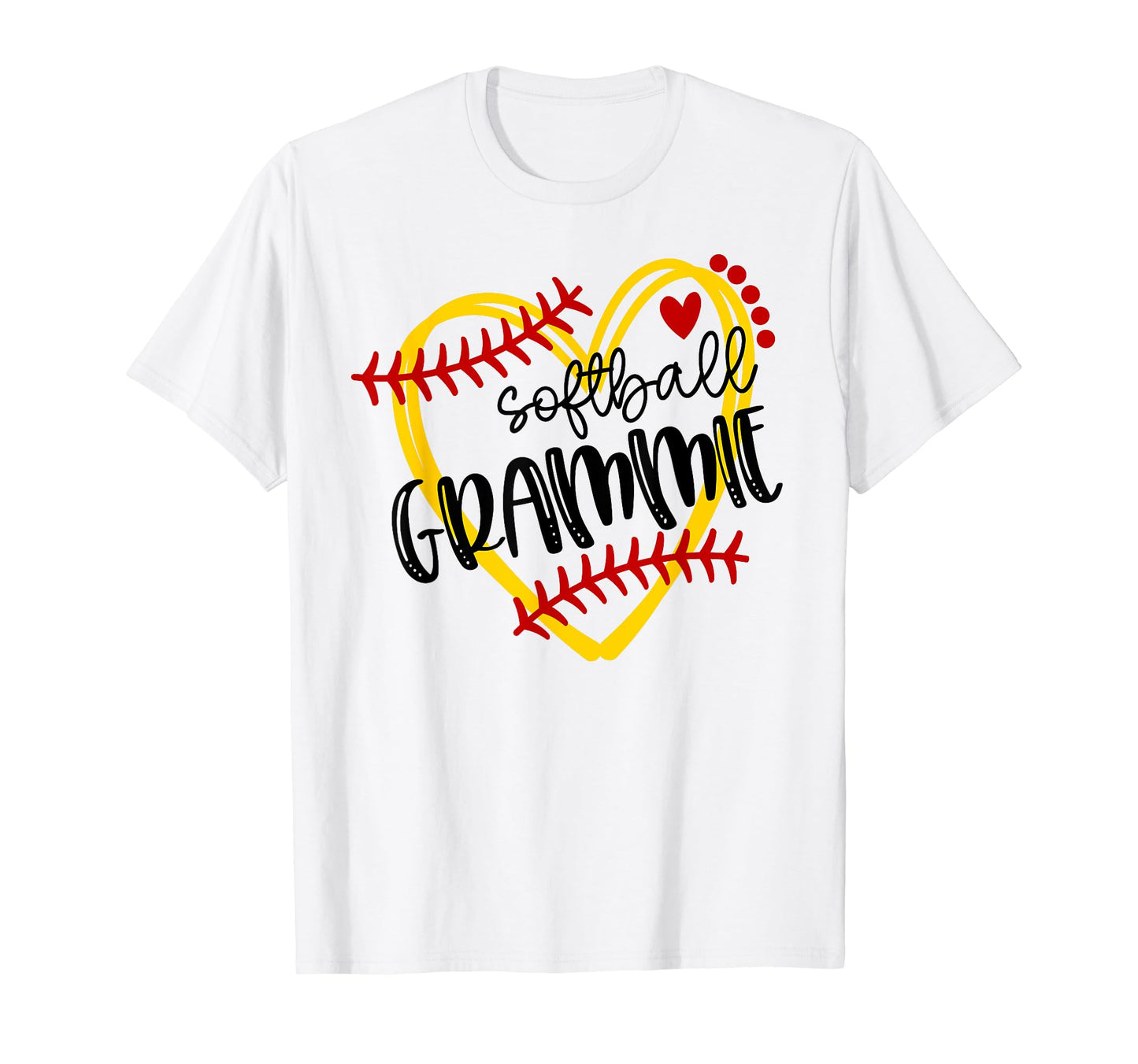 Personalized Softball Heart Grammie T-Shirt - Custom Art Print Unisex - T-Shirt, Sweatshirt, Hoodie