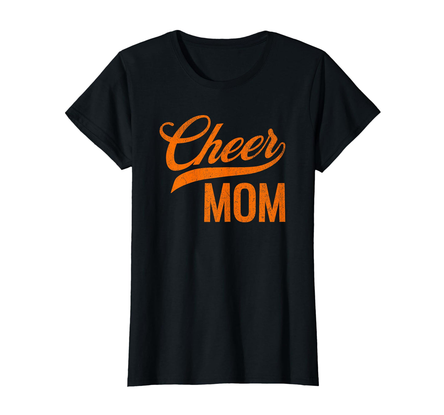 Cheer Mom Orange And Black T-Shirt - Aesthetic Graphic Men Women - T-Shirt, Sweatshirt, Hoodie