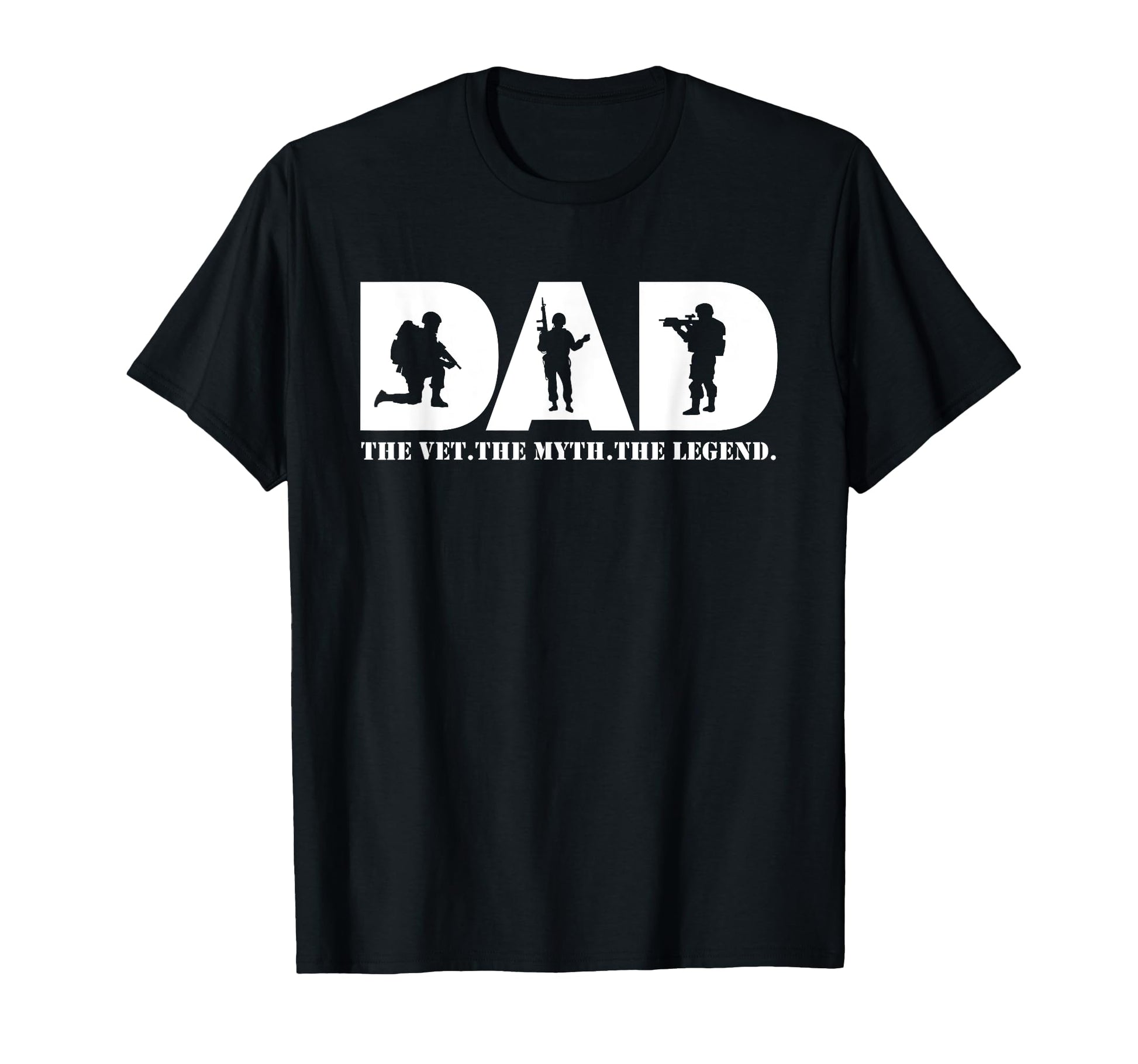 Dad Vet Myth Legend Military Veteran T-Shirt - Trendy Graphic for Adults - T-Shirt, Sweatshirt, Hoodie