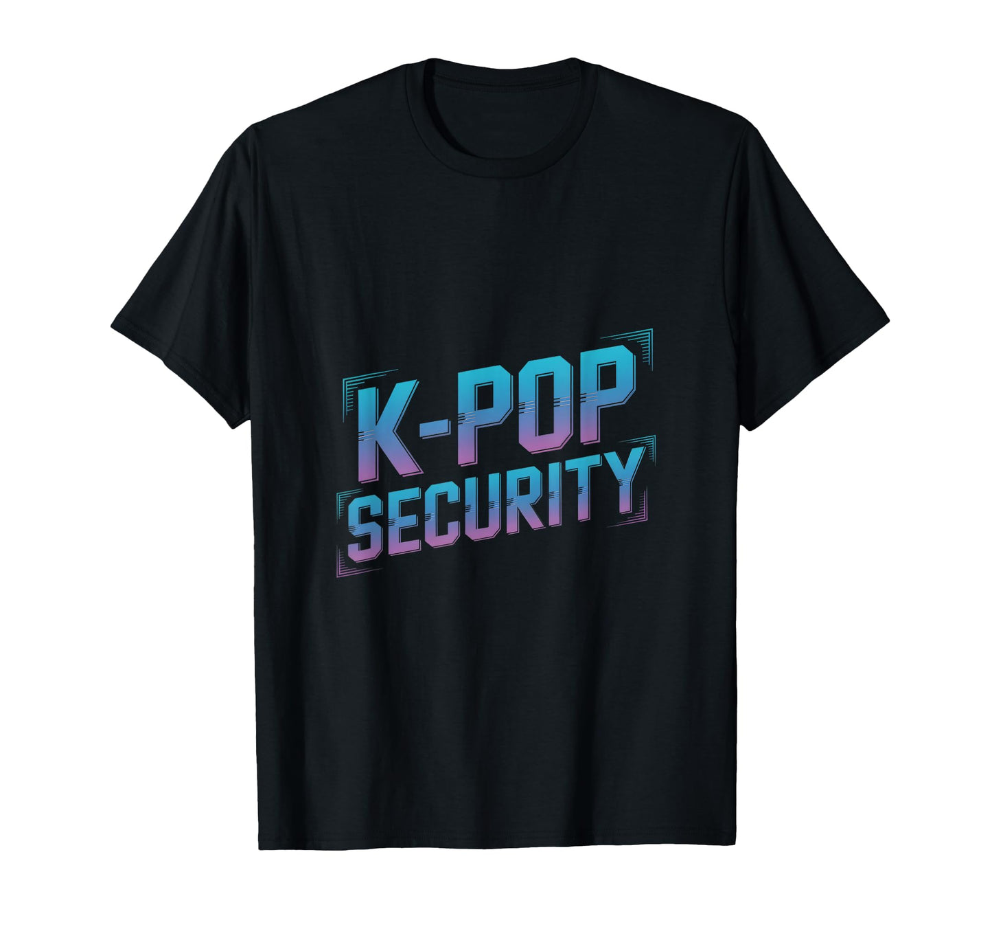 Kpop Security Funny Glitch Typography T-Shirt - Graphic Print for Adults - T-Shirt, Sweatshirt, Hoodie