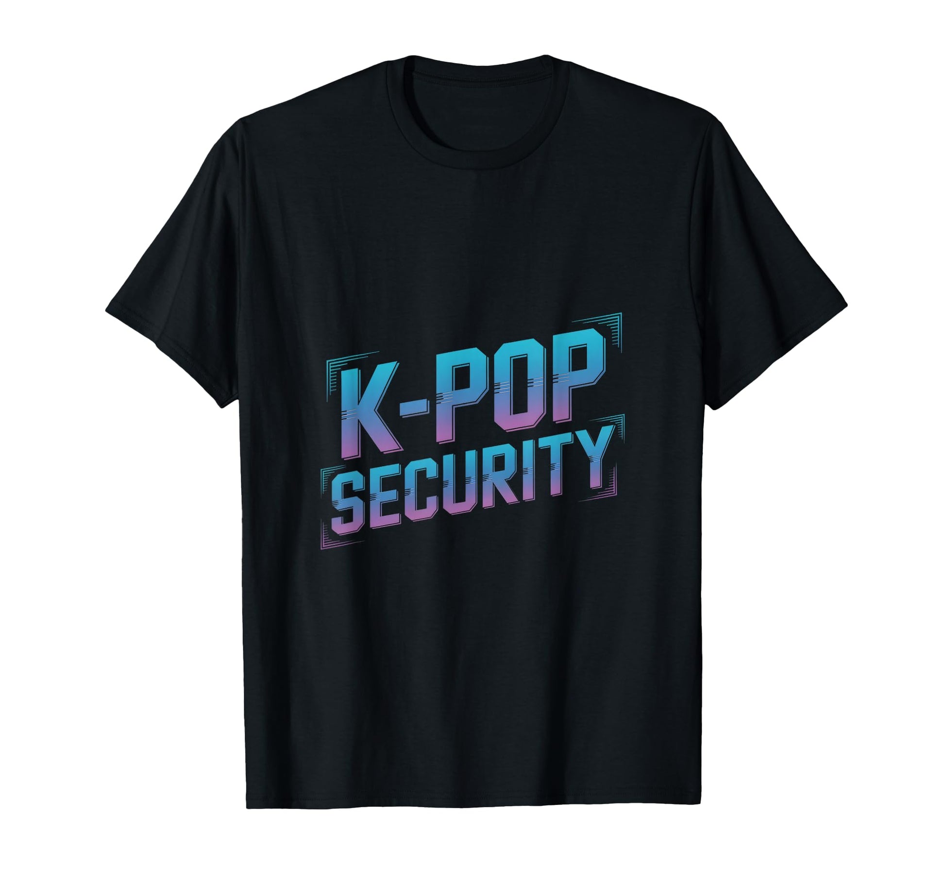 Kpop Security Funny Glitch Typography T-Shirt - Graphic Print for Adults - T-Shirt, Sweatshirt, Hoodie