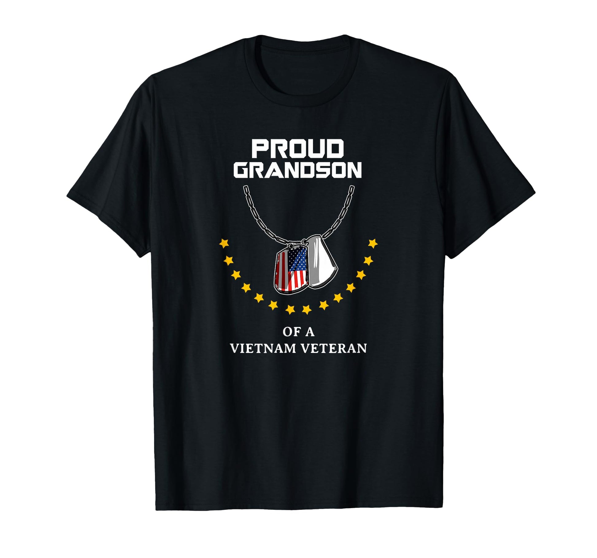 Proud Grandson Vietnam Veteran Army T-Shirt - Fun Novelty Design Unisex - T-Shirt, Sweatshirt, Hoodie