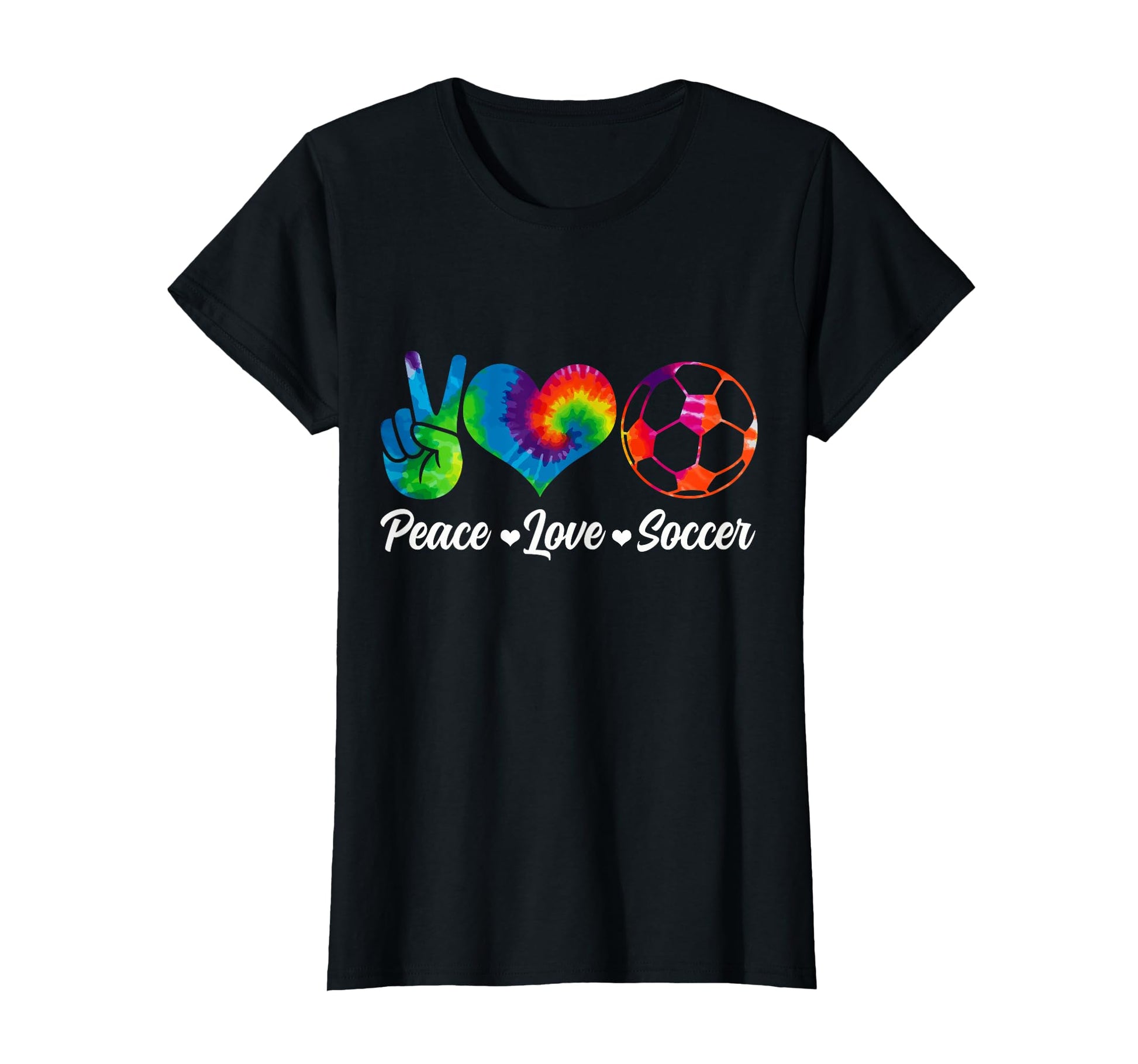 Soccer Tie Dye Peace Love Soccer Player T-Shirt - Unique Graphic for Adults - T-Shirt, Sweatshirt, Hoodie
