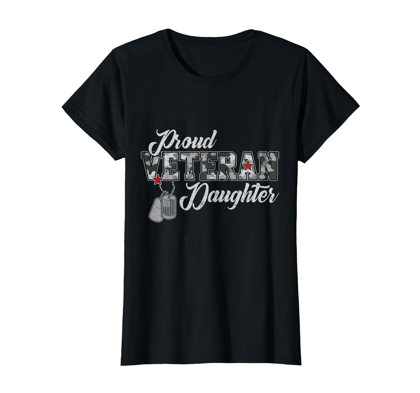 Proud Veteran Daughter Camouflage Us Vet T-Shirt - Graphic Print Unisex - T-Shirt, Sweatshirt, Hoodie