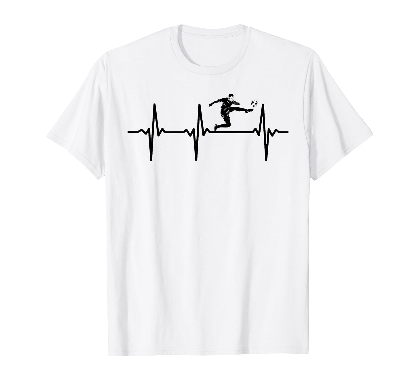 Soccer Heartbeat Soccer Player Soccer T-Shirt - Graphic Print for Adults - T-Shirt, Sweatshirt, Hoodie