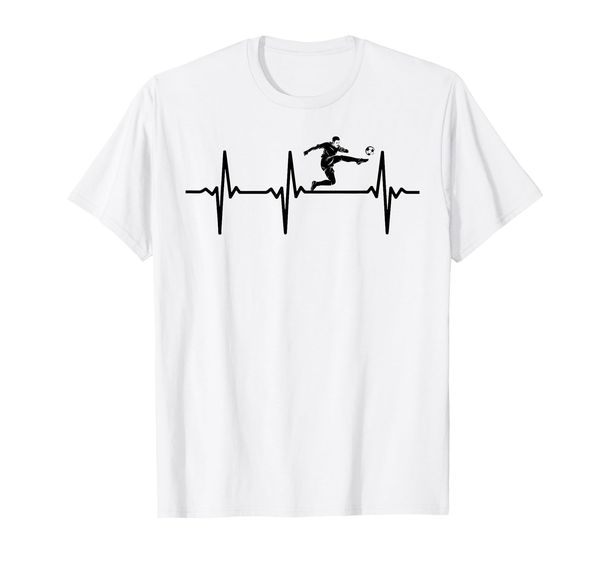 Soccer Heartbeat Soccer Player Soccer T-Shirt - Graphic Print for Adults - T-Shirt, Sweatshirt, Hoodie