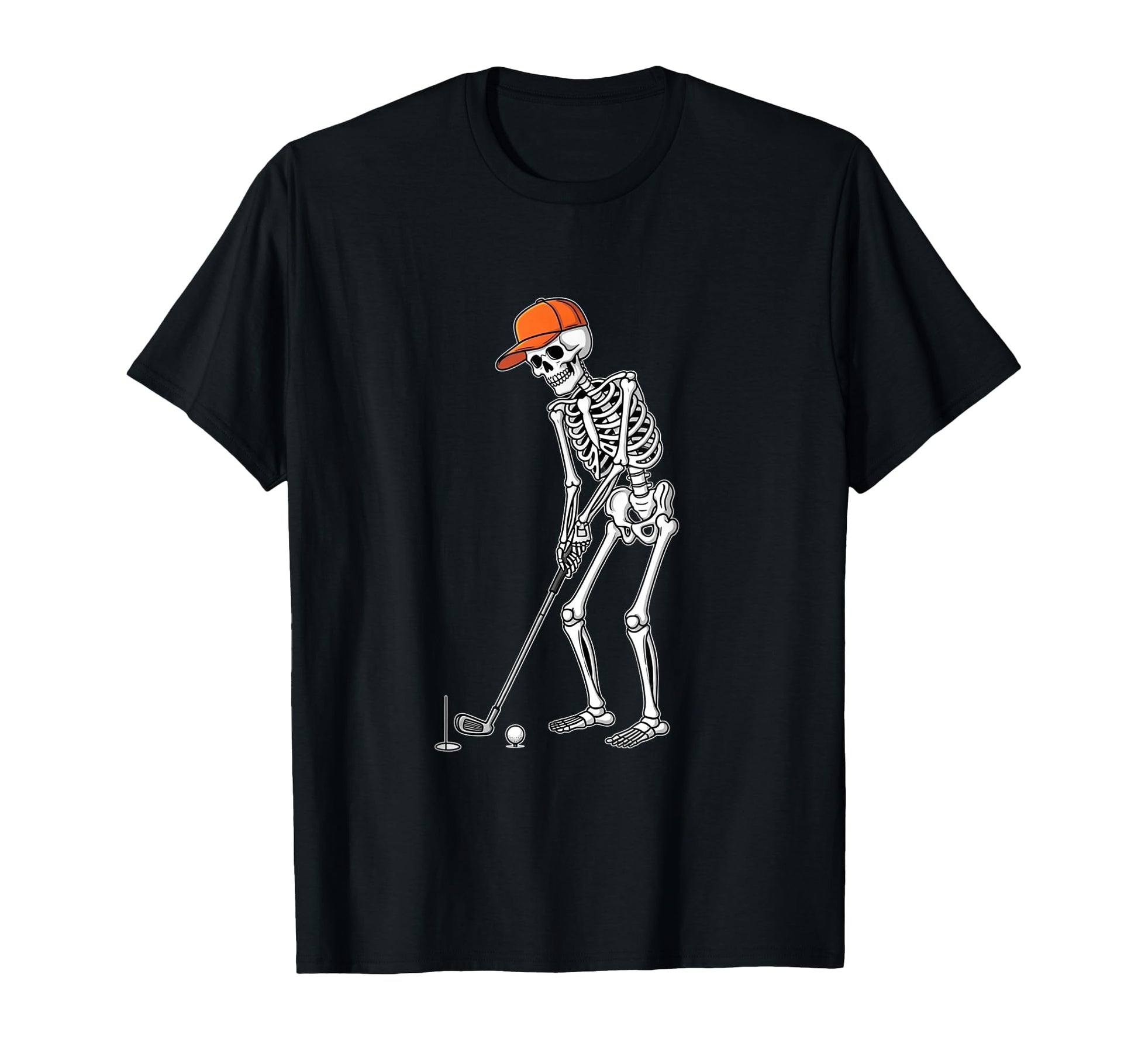 Skeleton Golf Halloween Golfer Golf Player T-Shirt - Unique Graphic Unisex - T-Shirt, Sweatshirt, Hoodie