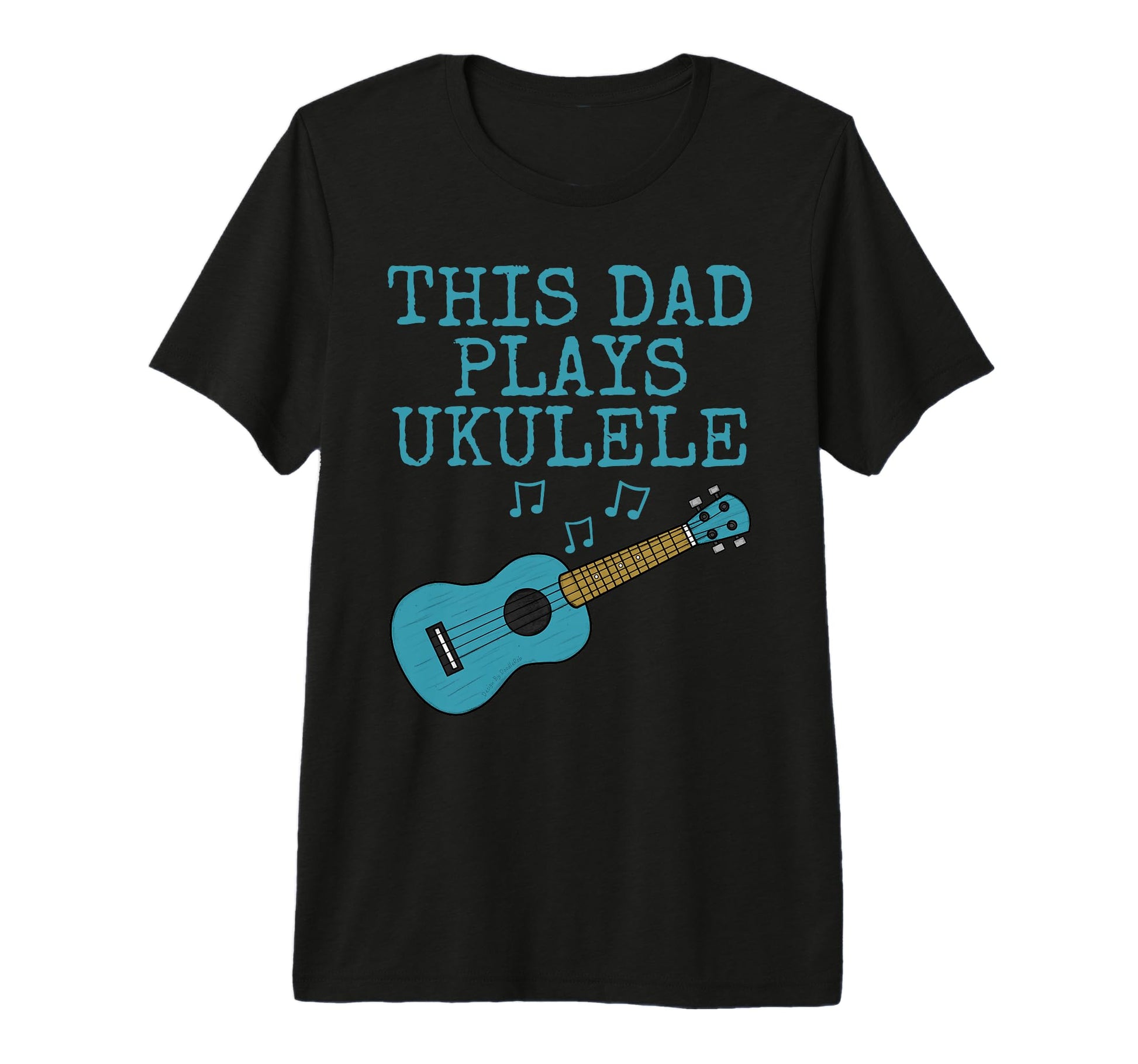 Mens This Dad Plays Ukulele Ukulelist T-Shirt - Minimalist Print Men Women - T-Shirt, Sweatshirt, Hoodie