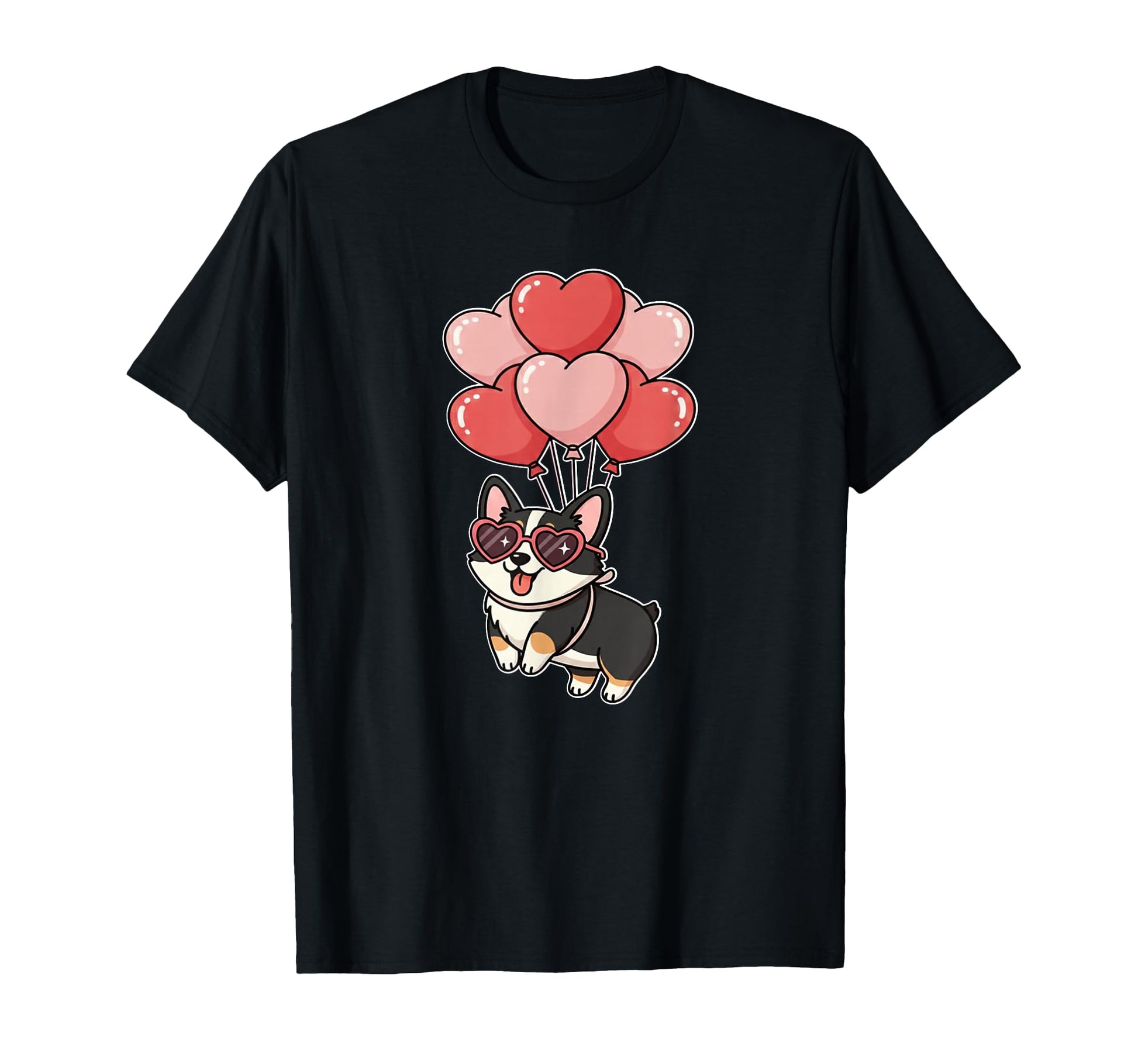 Womens Valentines Day Black Tricolor T-Shirt - Casual Everyday Wear Unisex - T-Shirt, Sweatshirt, Hoodie