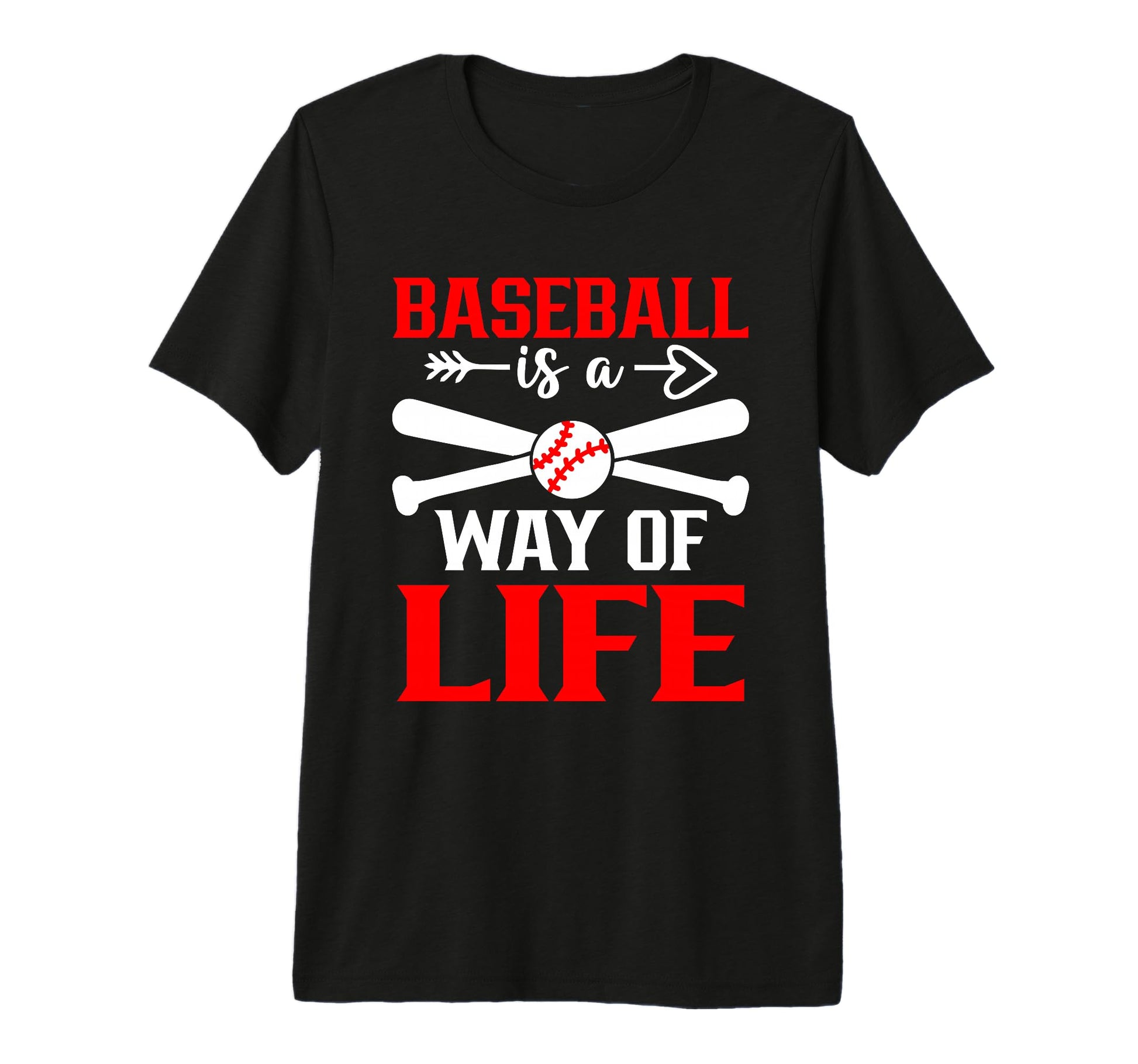 Baseball Is Way Life Baseball Player T-Shirt - Custom Art Print Men Women - T-Shirt, Sweatshirt, Hoodie