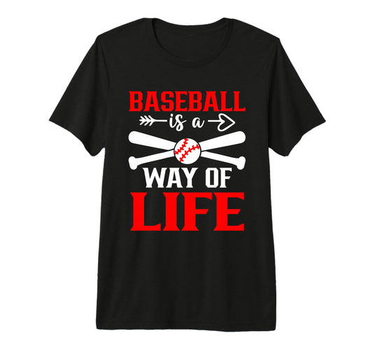 Baseball Is Way Life Baseball Player T-Shirt - Custom Art Print Men Women - T-Shirt, Sweatshirt, Hoodie